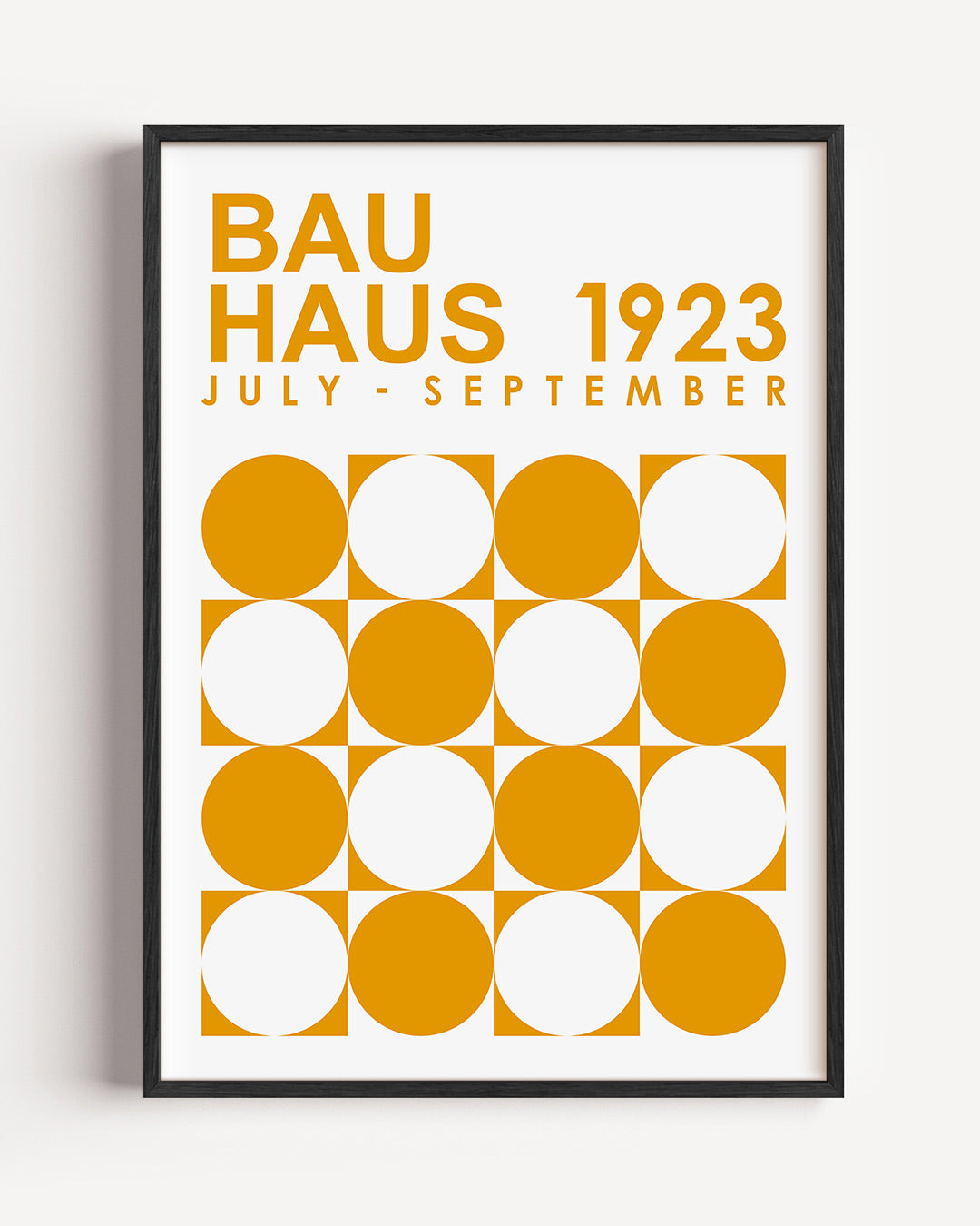 Vormritme en kleur – staande Bauhaus poster als wanddecoratie