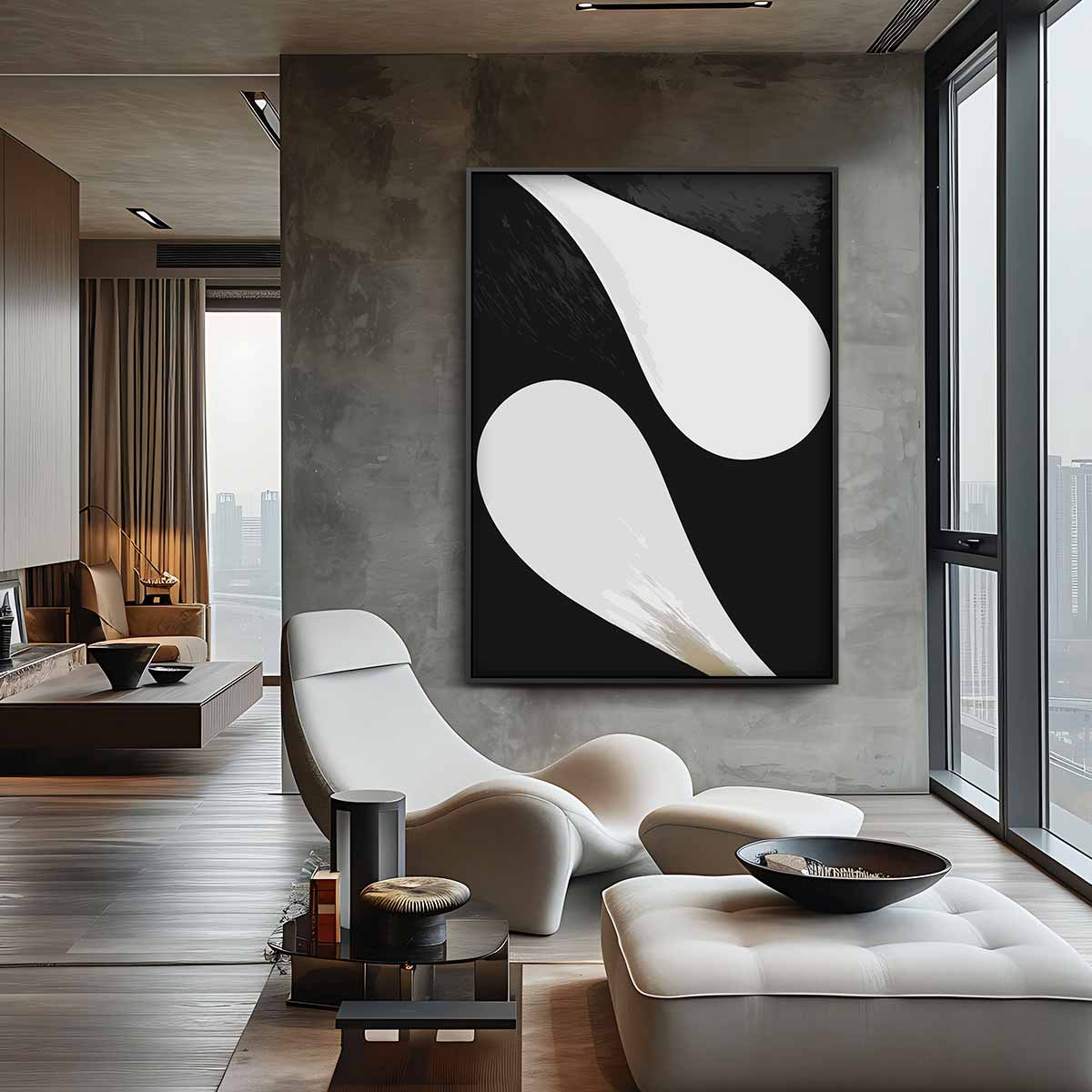 Vloeiende Stroom – canvas wanddecoratie in portret formaat