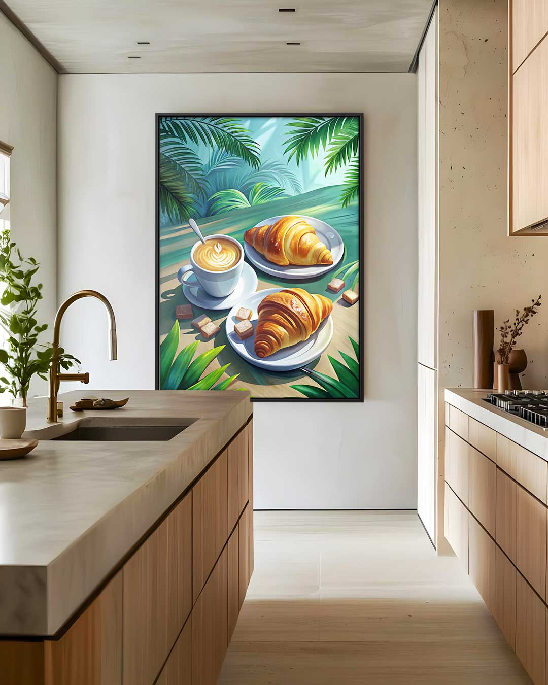 Tropische Ontbijtsfeer – staand kunstwerk voor modern interieur