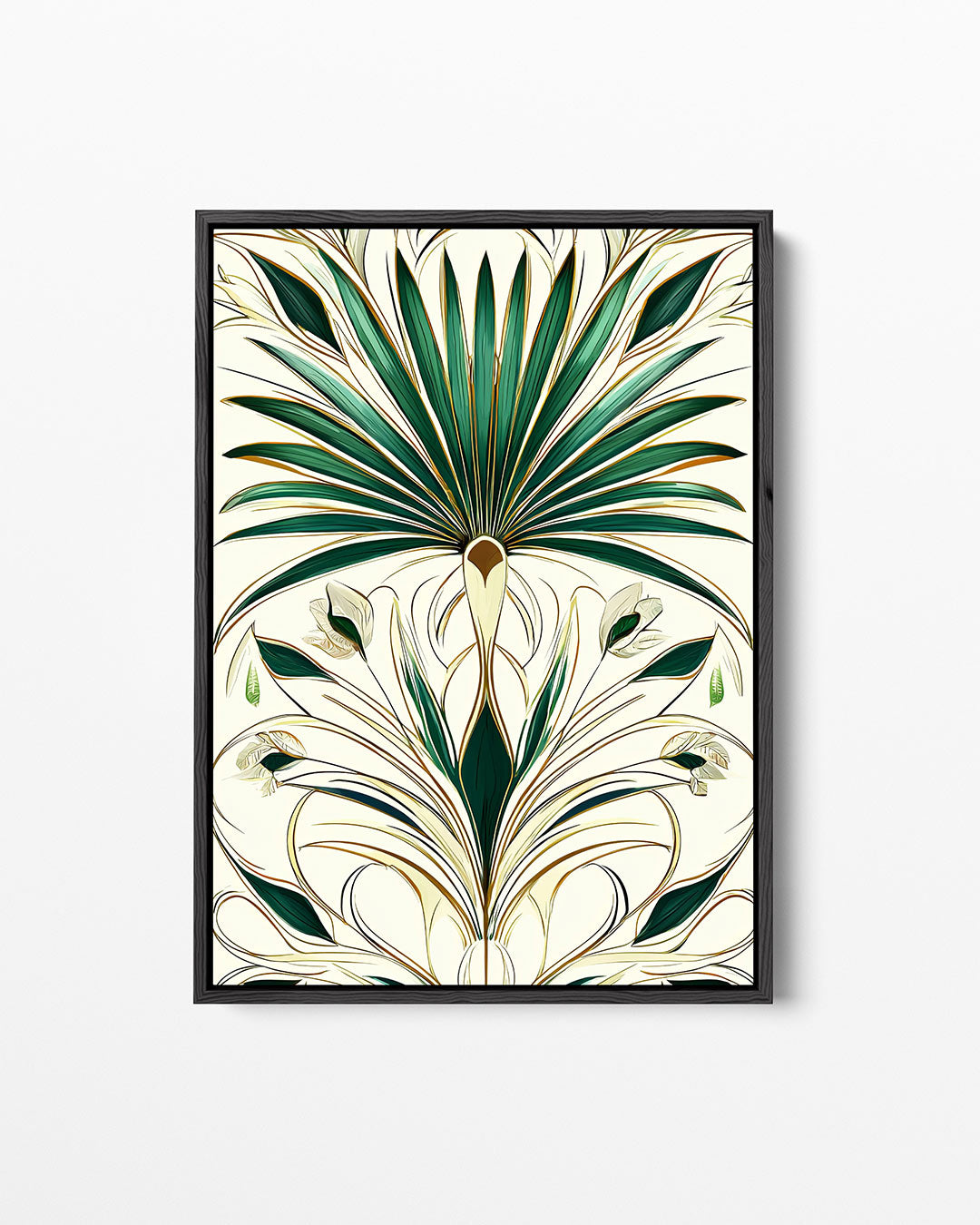 Elegante bladvormen – staand wanddecoratie kunstwerk