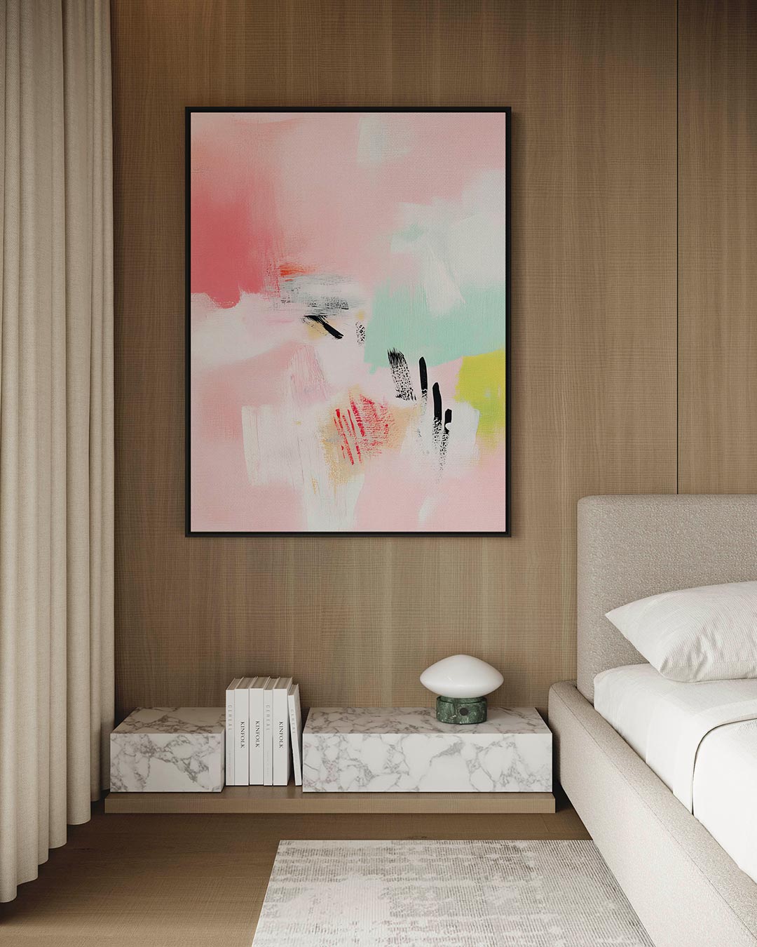 Kleurrijke vegen – staand wanddecoratie kunstwerk