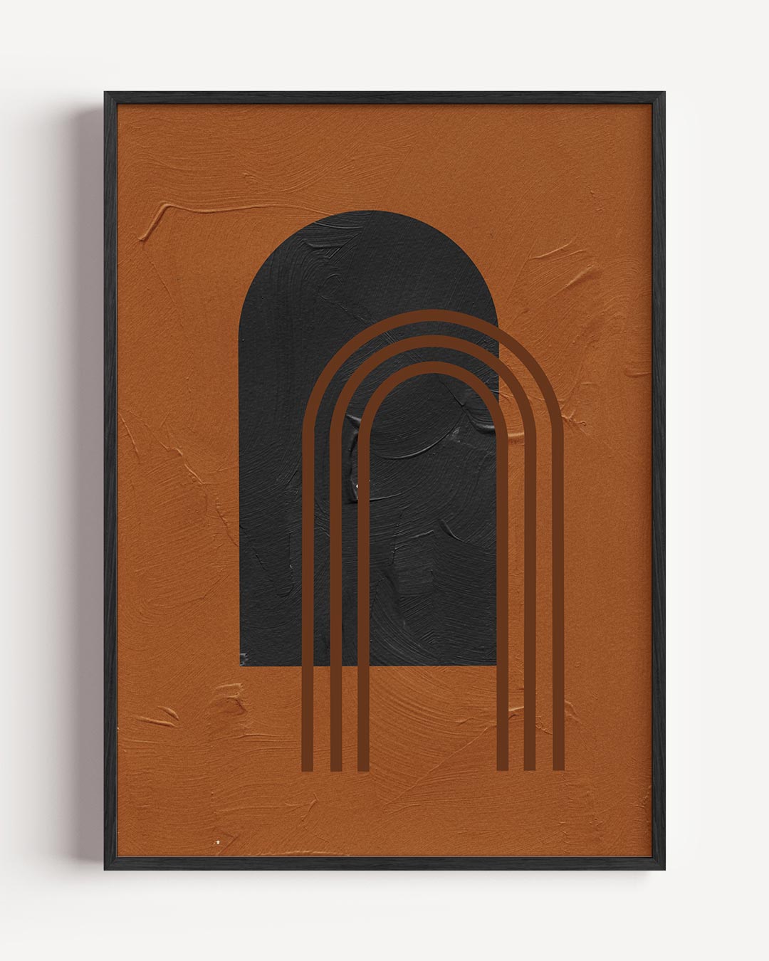 Moderne Boogvormige Abstracte – abstracte portret poster als wanddecoratie
