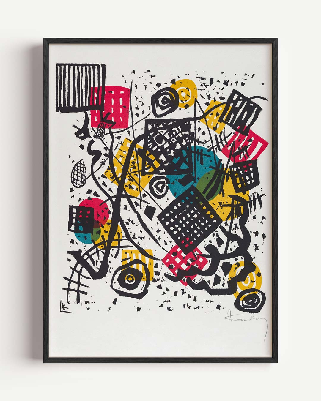 Kandinsky Stijl Abstract – Popart en Streetart portret poster als wanddecoratie