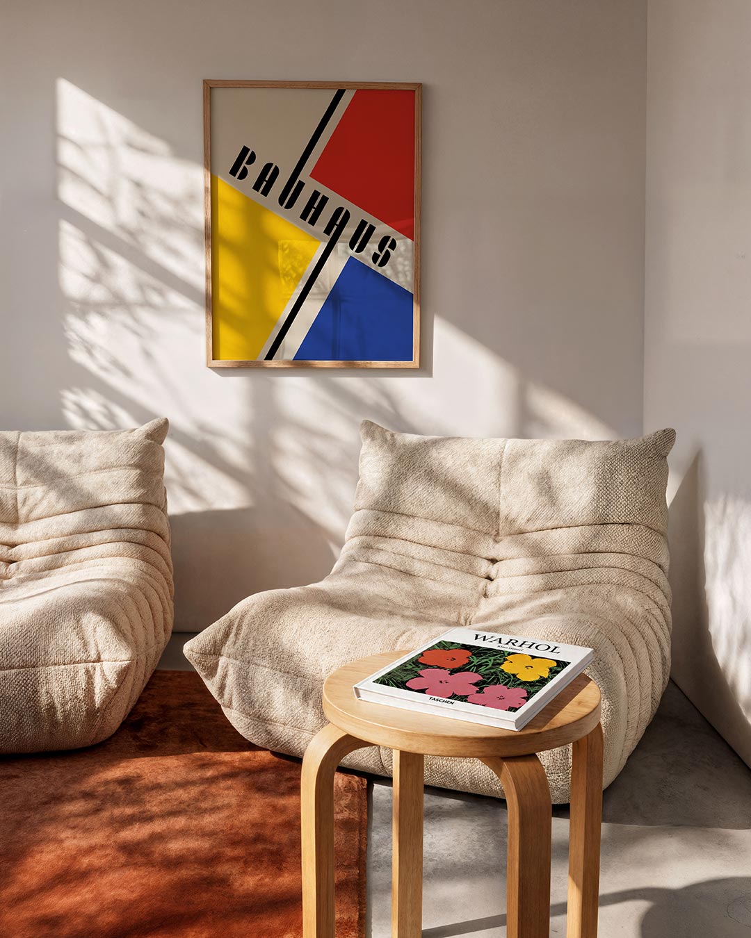 Vormen en vlakkenspel – geometrische Bauhaus poster in staand formaat