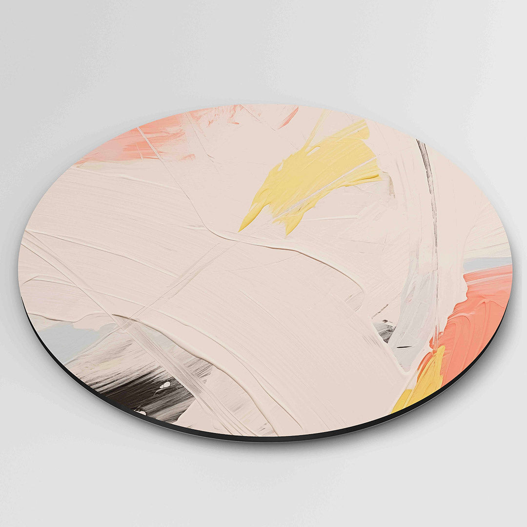 Abstracte vormen – ronde wanddecoratie met abstract ontwerp