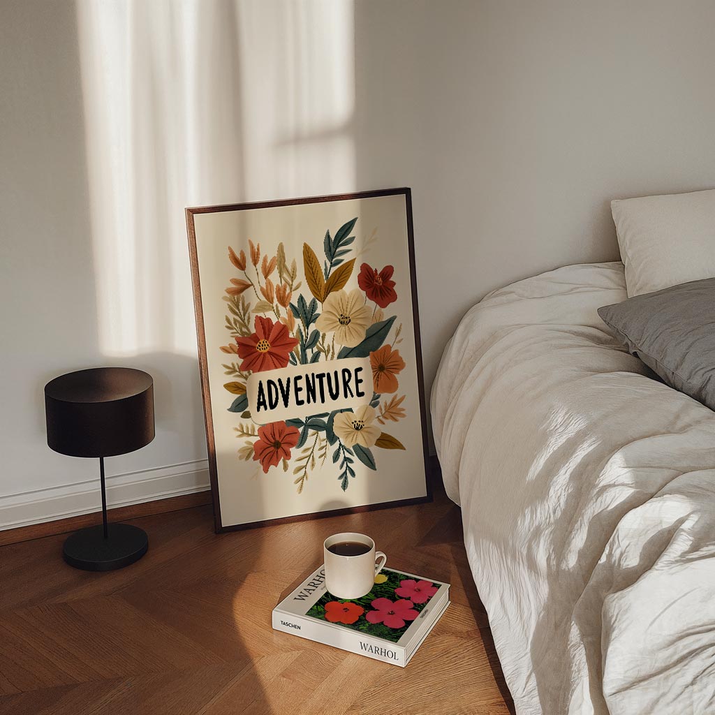 Bloemen en Avontuur – kinderposter in staand formaat