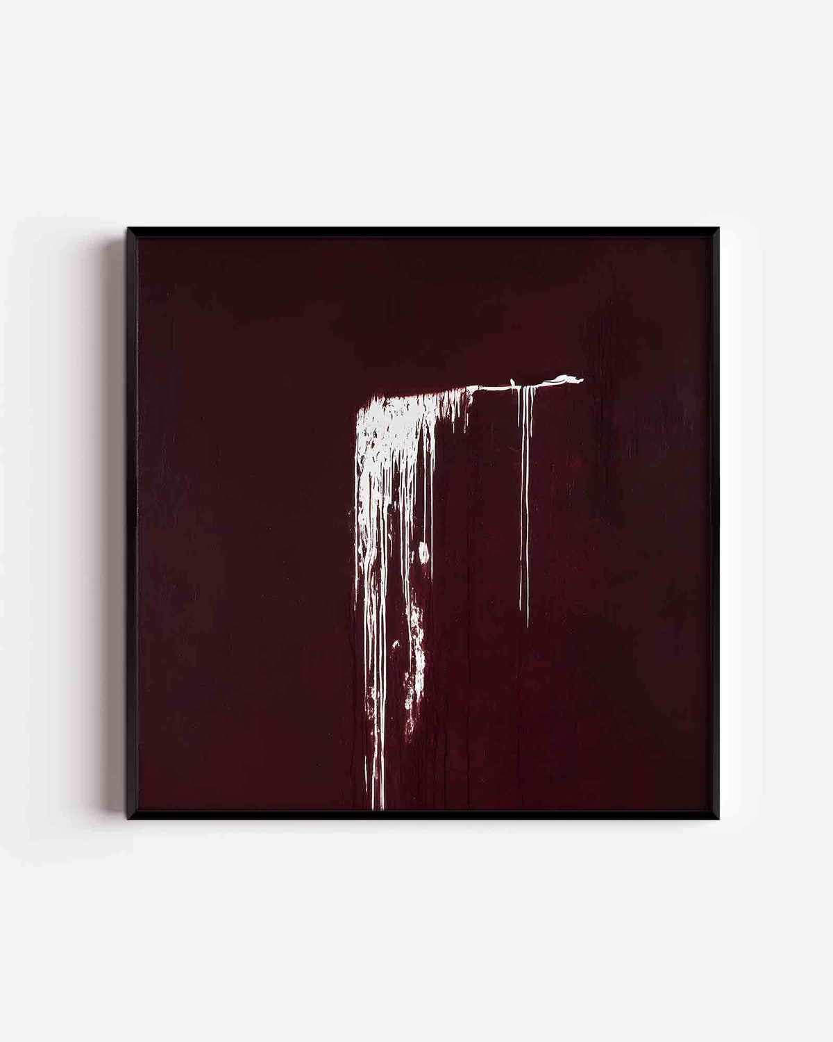 Witte strepen op donkere achtergrond – abstracte textuur vierkante poster als wanddecoratie