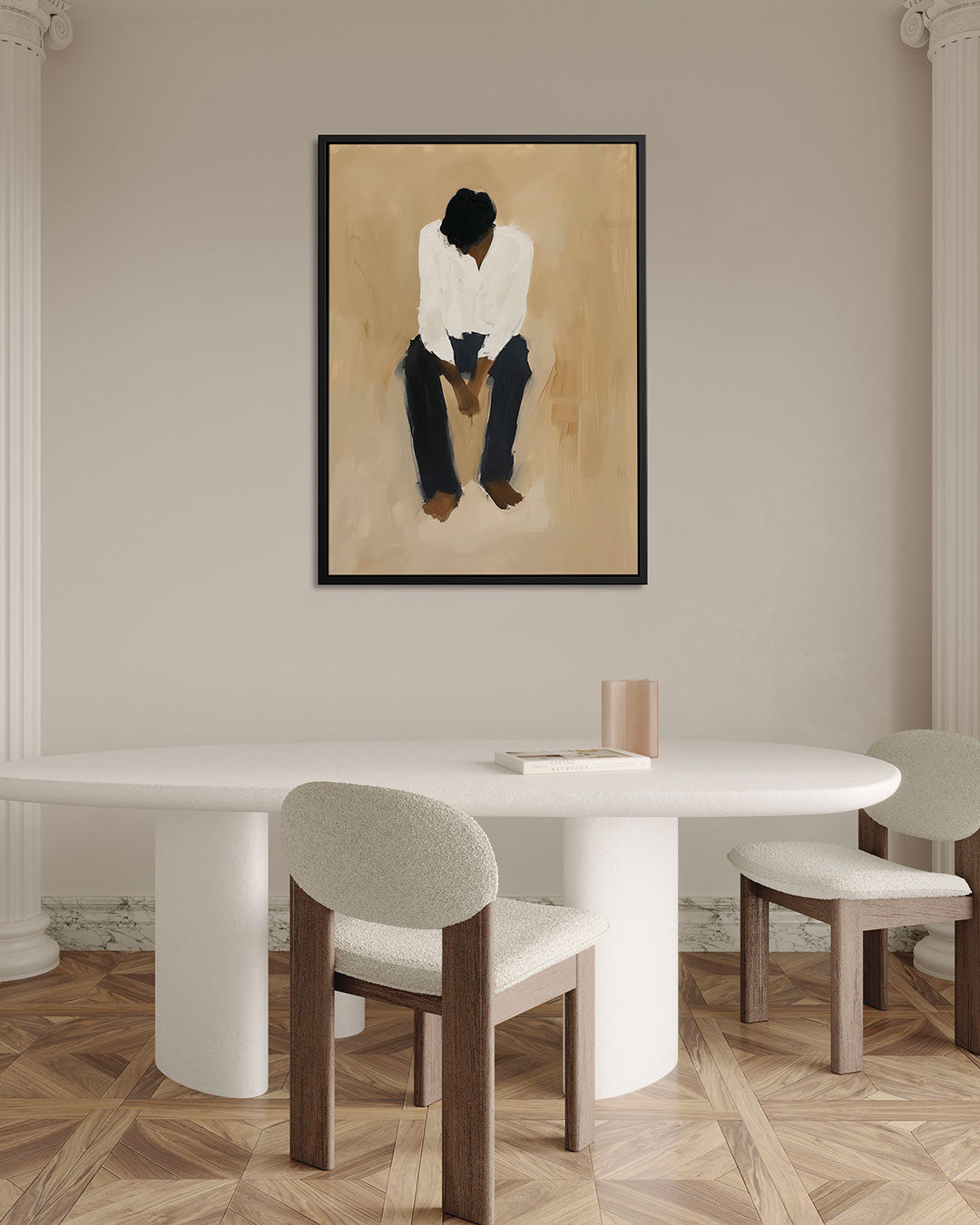 Zittende figuur – alternatieve weergave van het kunstwerk