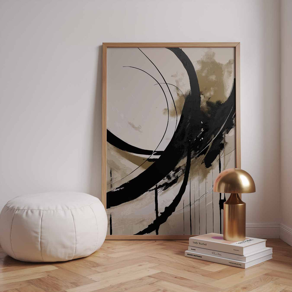 Abstracte Elegantie – staande kleurrijke abstracte wanddecoratie van WallArtistic