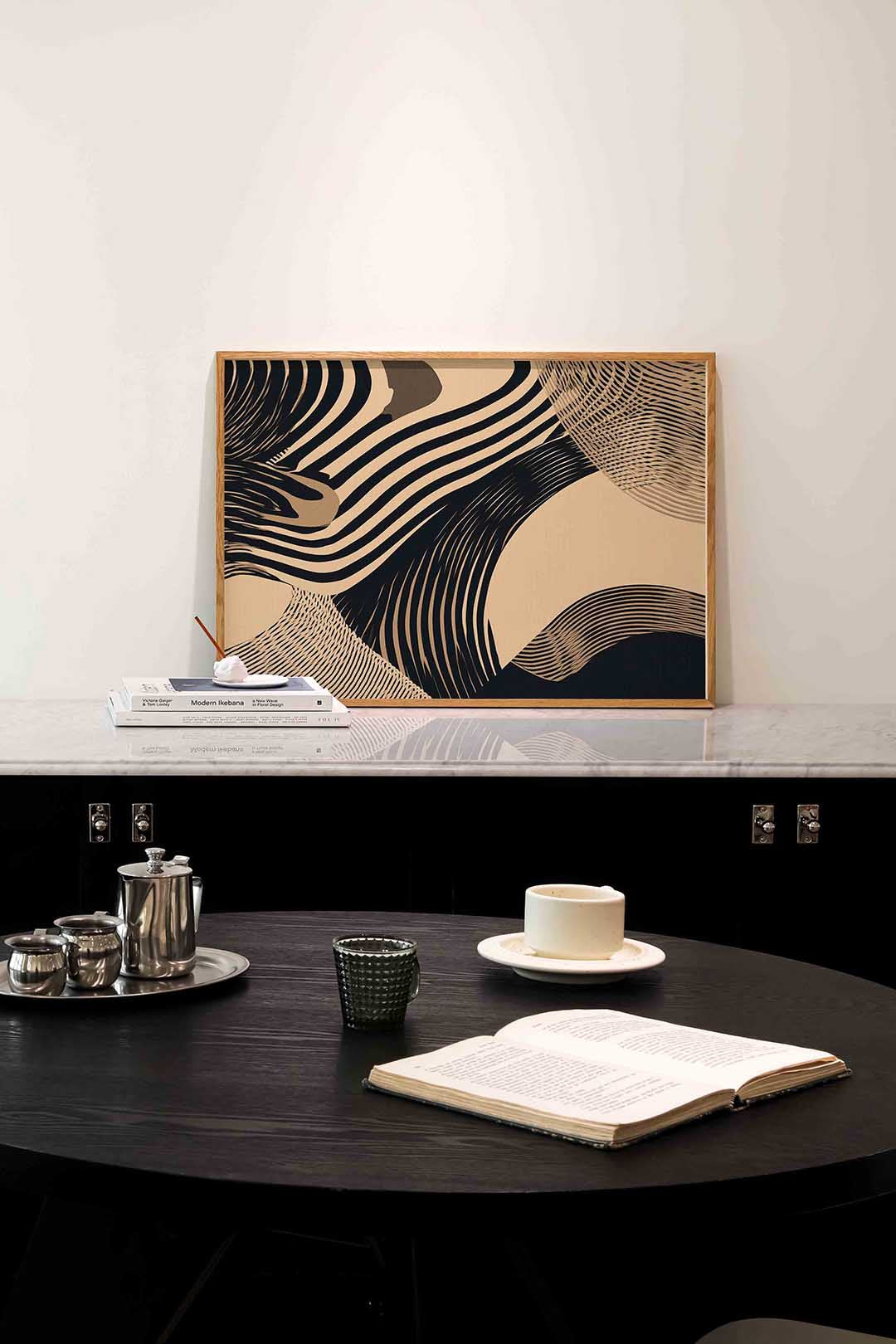 Abstracte lijnen – abstracte poster in liggend formaat