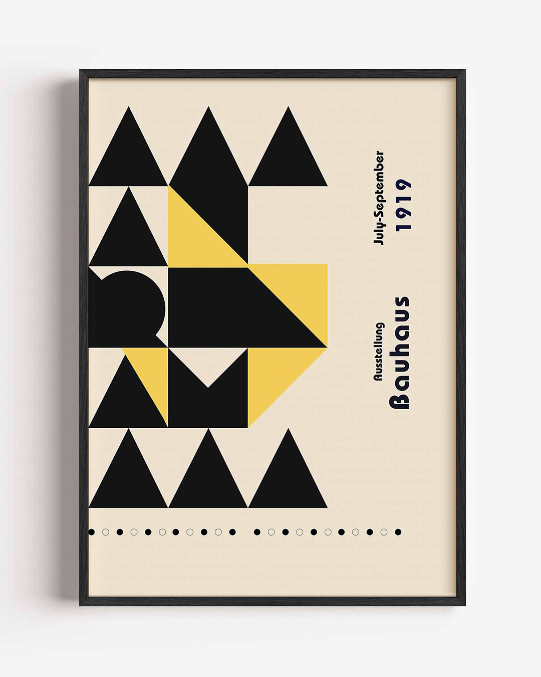 Geometrische vlakverdeling – staande Bauhaus poster als wanddecoratie