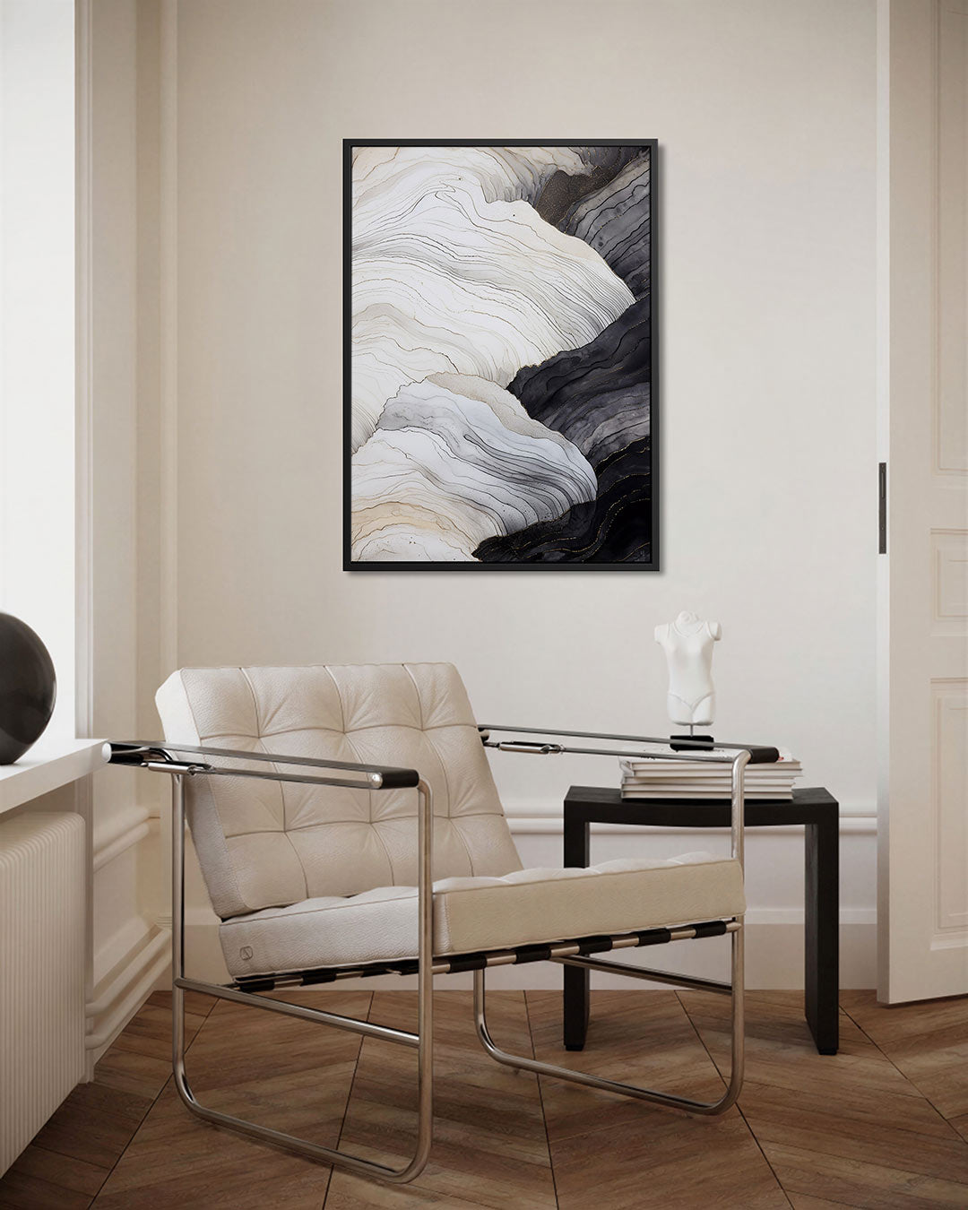 Organische lijnen – staand wanddecoratie kunstwerk
