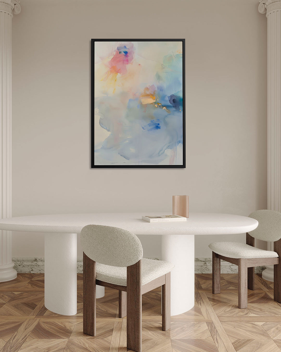 Kleurrijke vegen – staand wanddecoratie kunstwerk