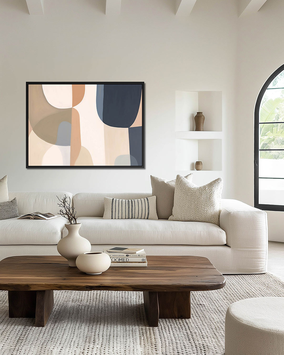 Organische vormen – Abstract kunstwerk – wanddecoratie in interieur