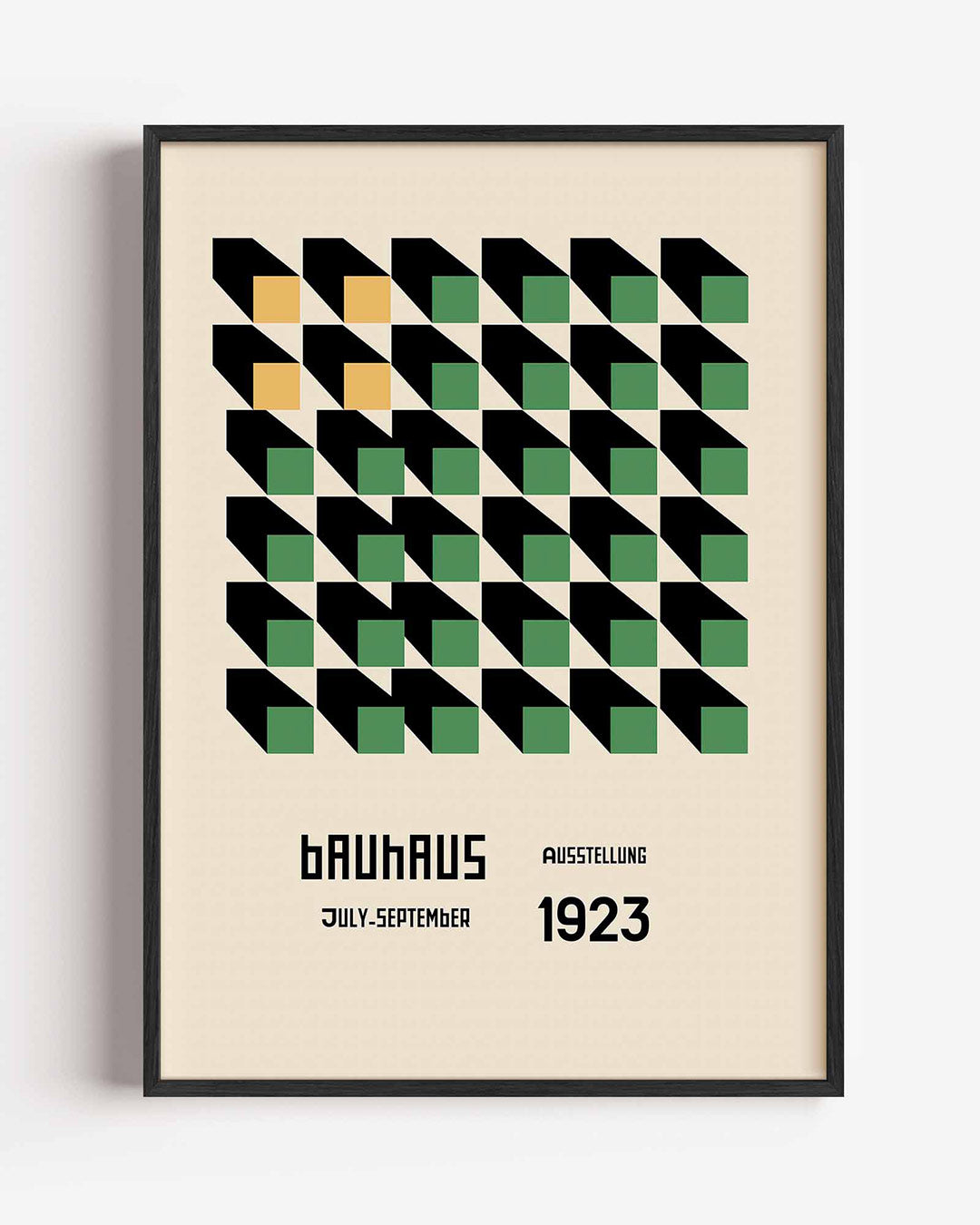 Vorm en schaduw – staande Bauhaus poster als wanddecoratie