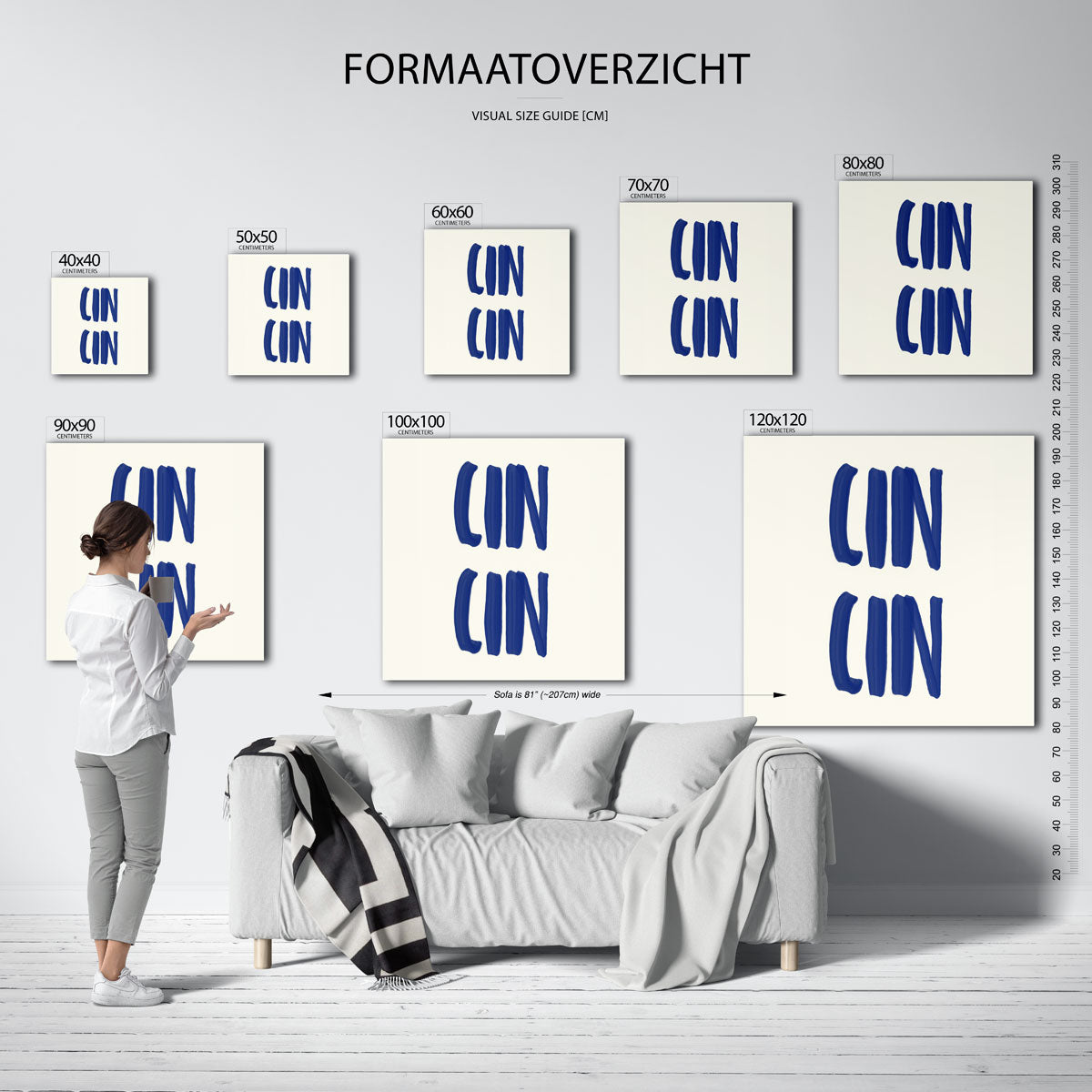 Cin cin – vierkante muurposter voor keuken of eethoek