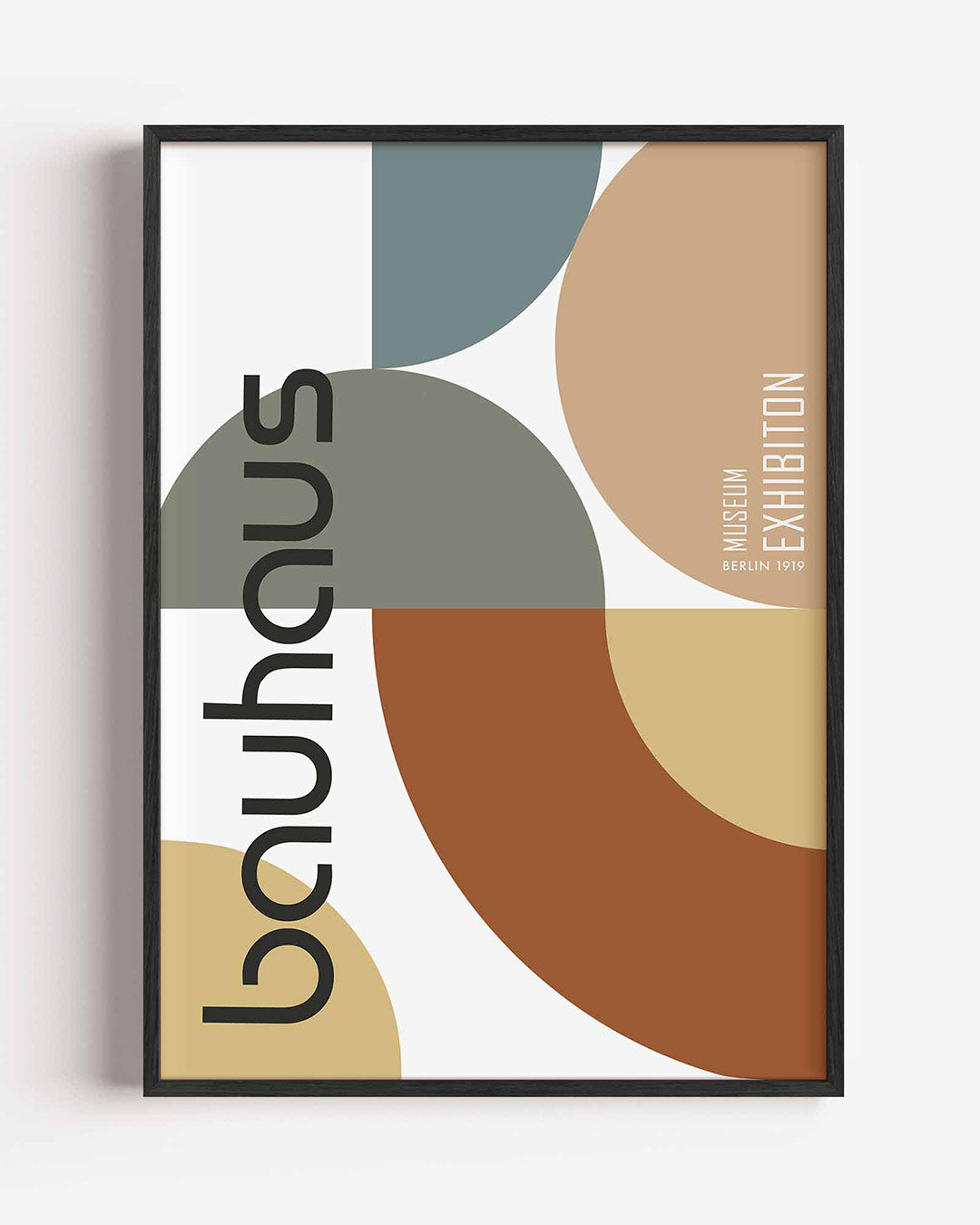 Vorm en balans – staande Bauhaus poster als wanddecoratie