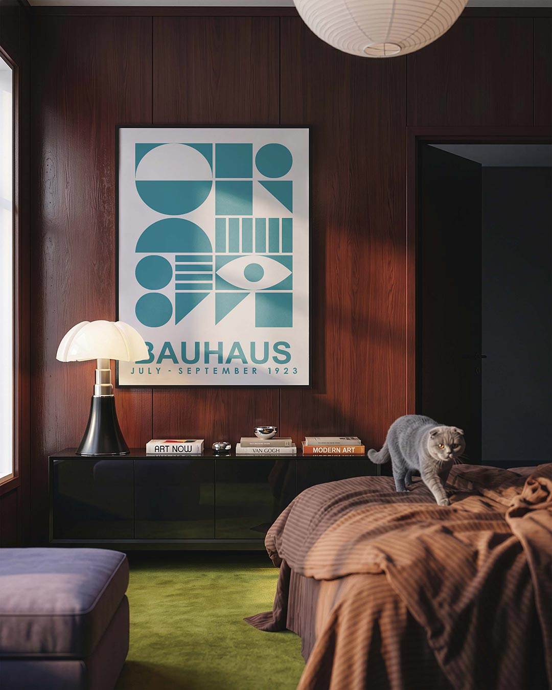 Vormen en vlakken – geometrische Bauhaus poster in staand formaat