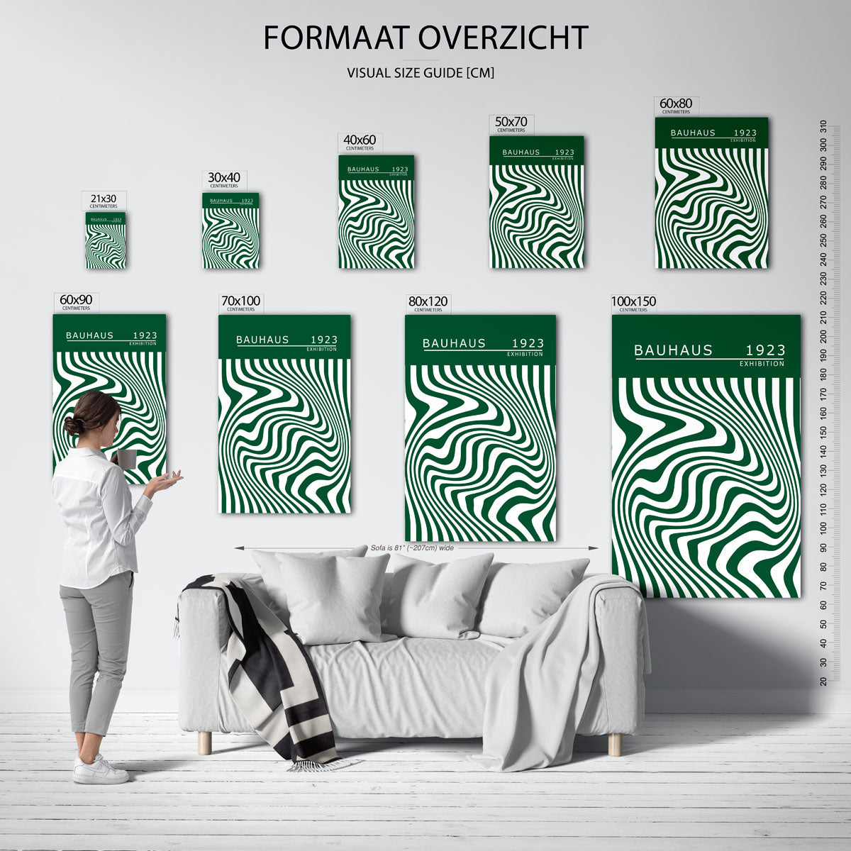 – Bauhaus poster als moderne geometrische wanddecoratie