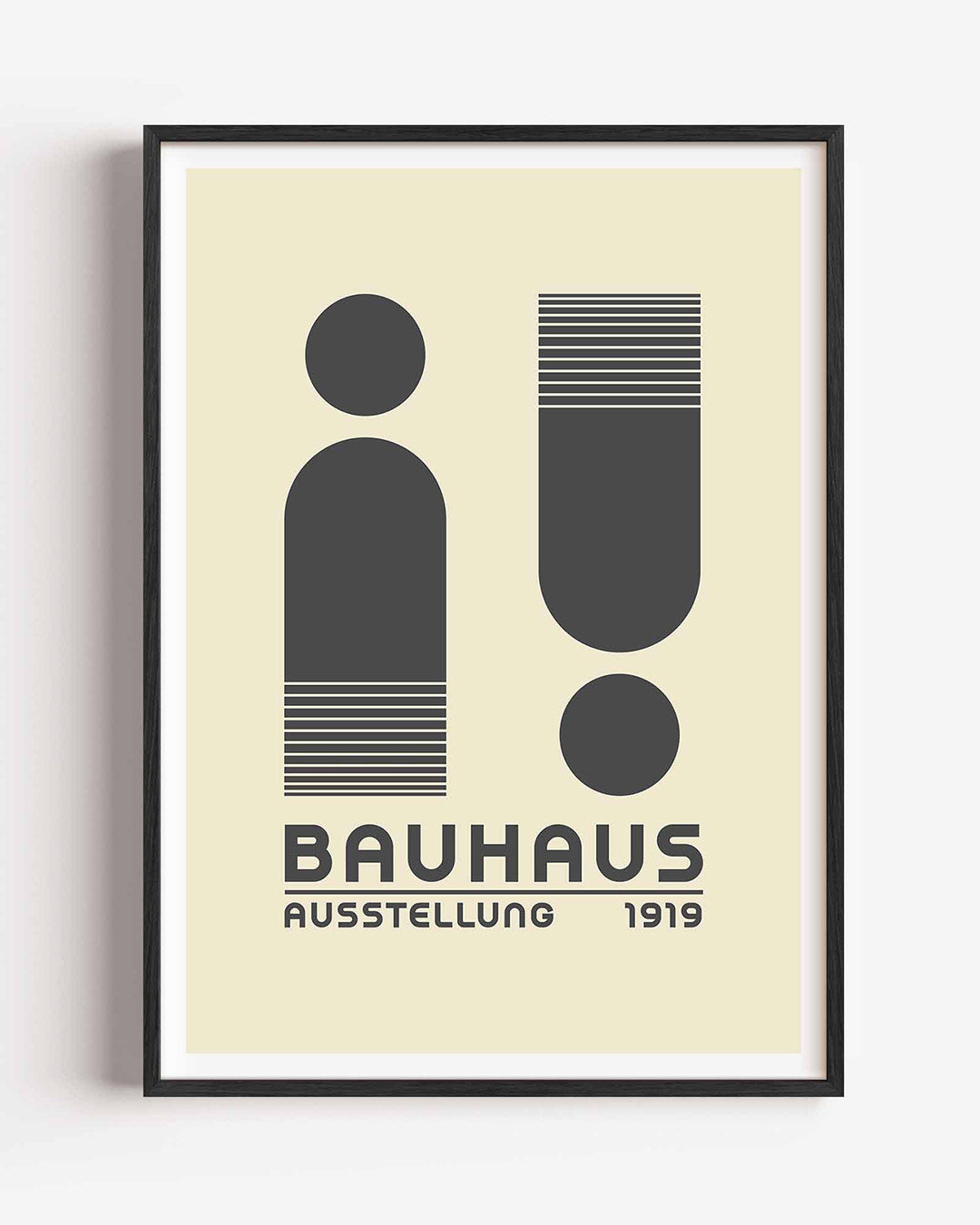Vorm en balans – staande Bauhaus poster als wanddecoratie