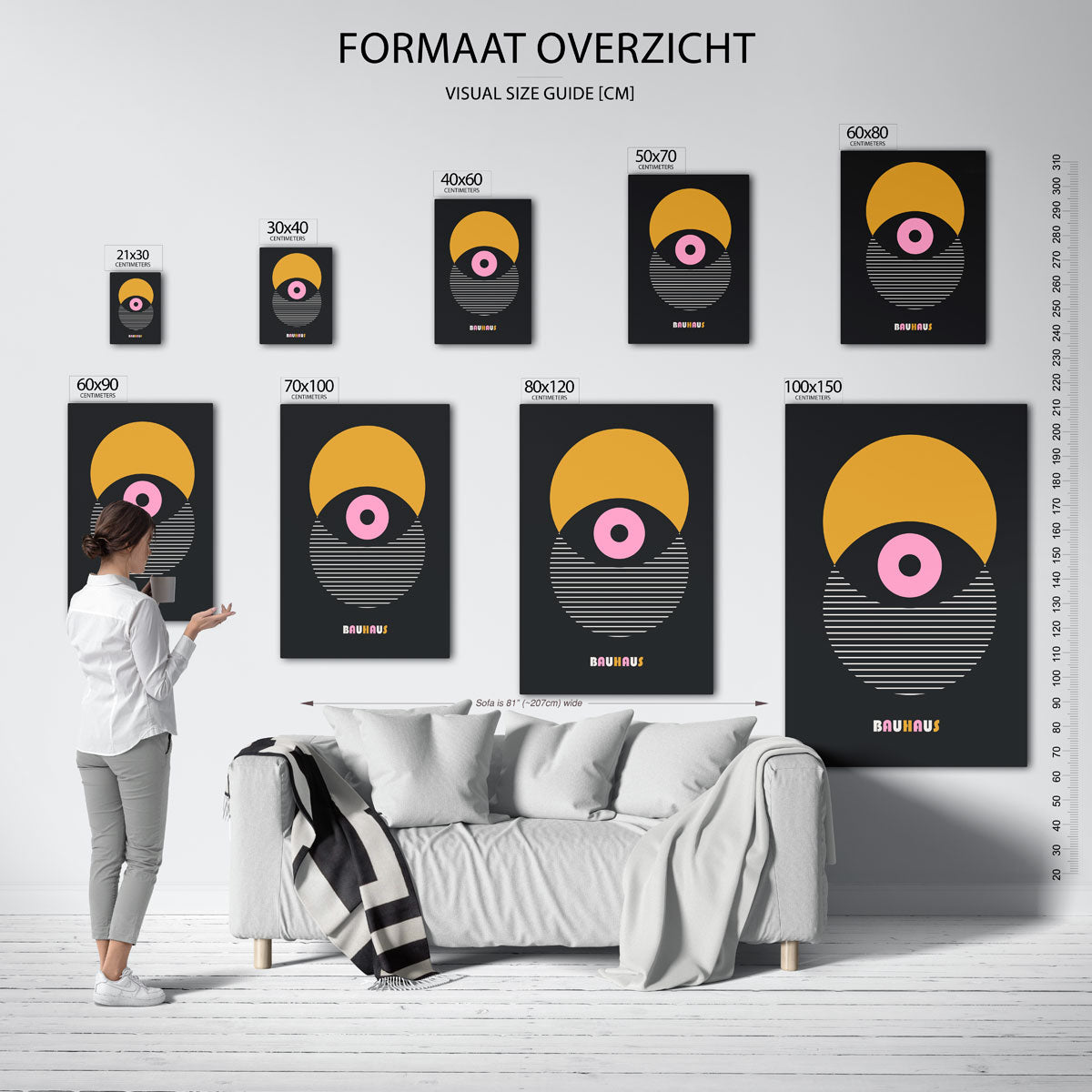 Vorm en kleur – Bauhaus poster als geometrische wanddecoratie