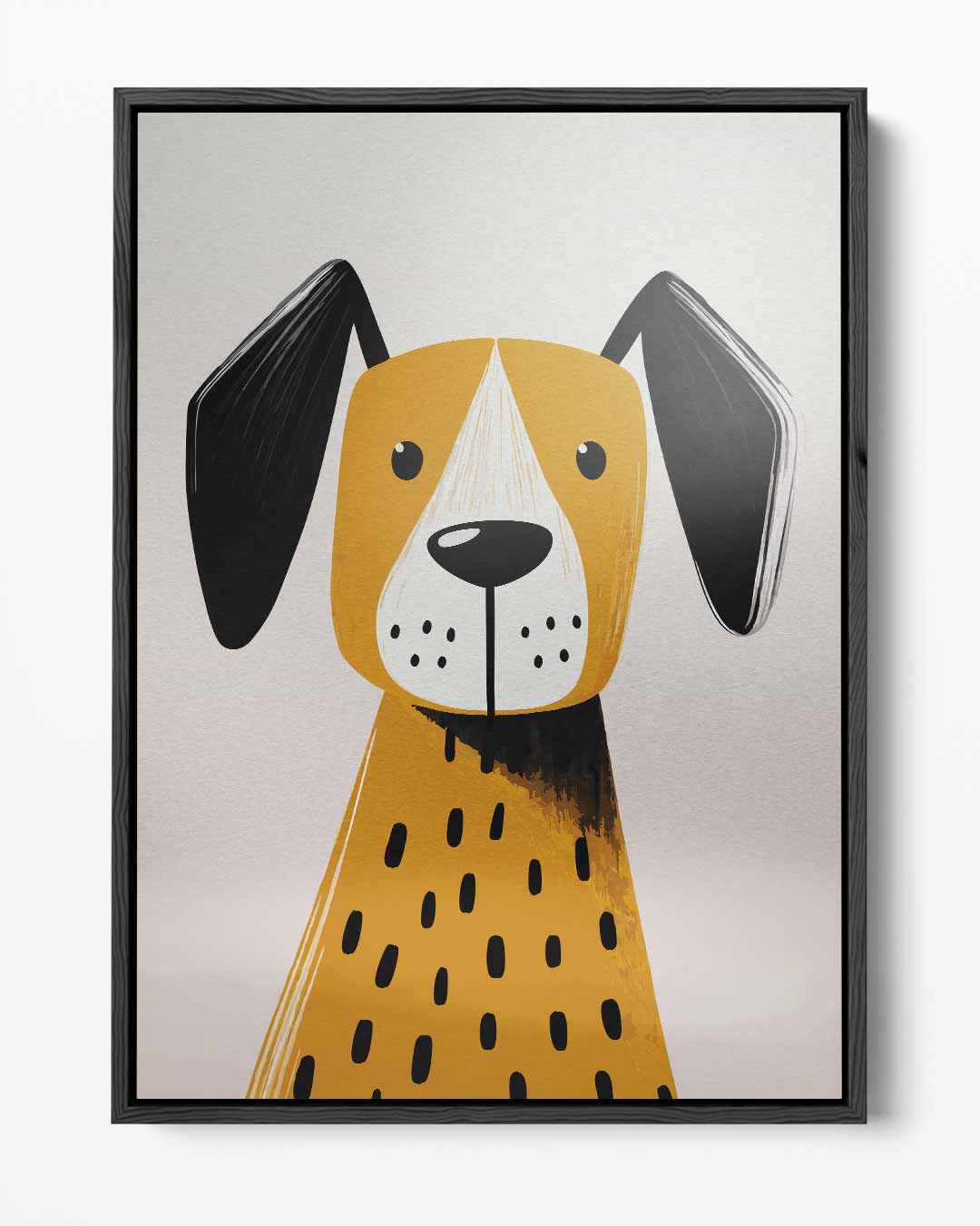 Vrolijke Hond Illustratie – portret kunstwerk als wanddecoratie