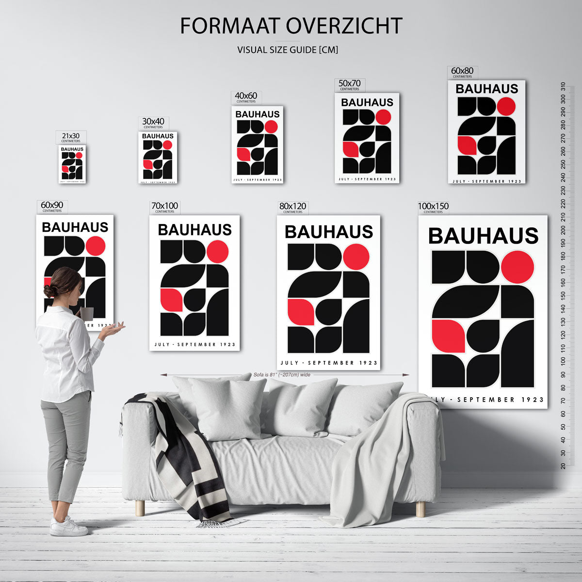 – geometrische poster in Bauhaus-stijl van WallArtistic