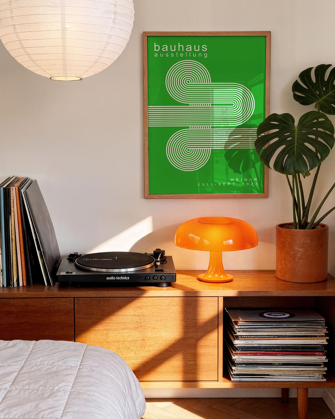Lijnen en kleurvlakken – moderne Bauhaus wandkunst als poster