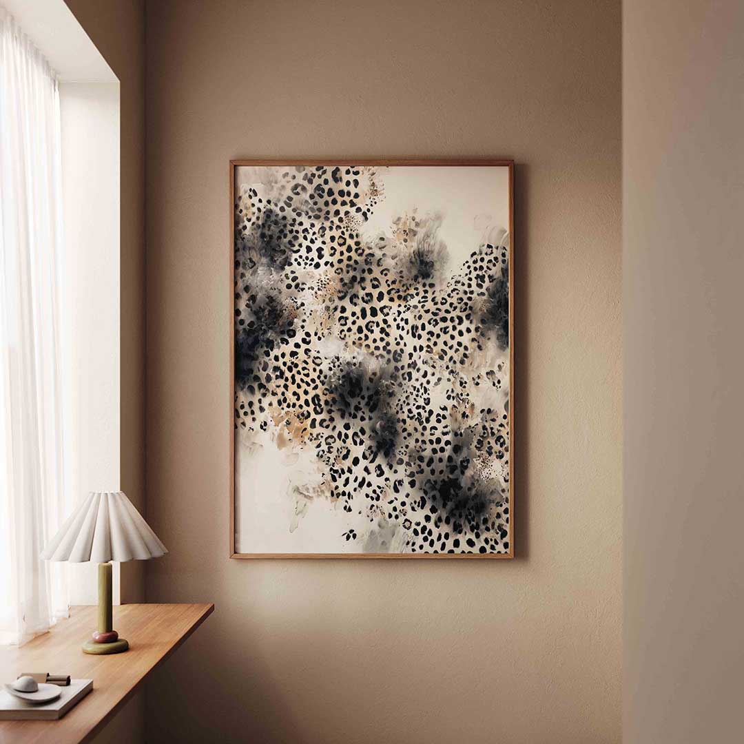 Luipaardpatroon – staande safari wanddecoratie van WallArtistic