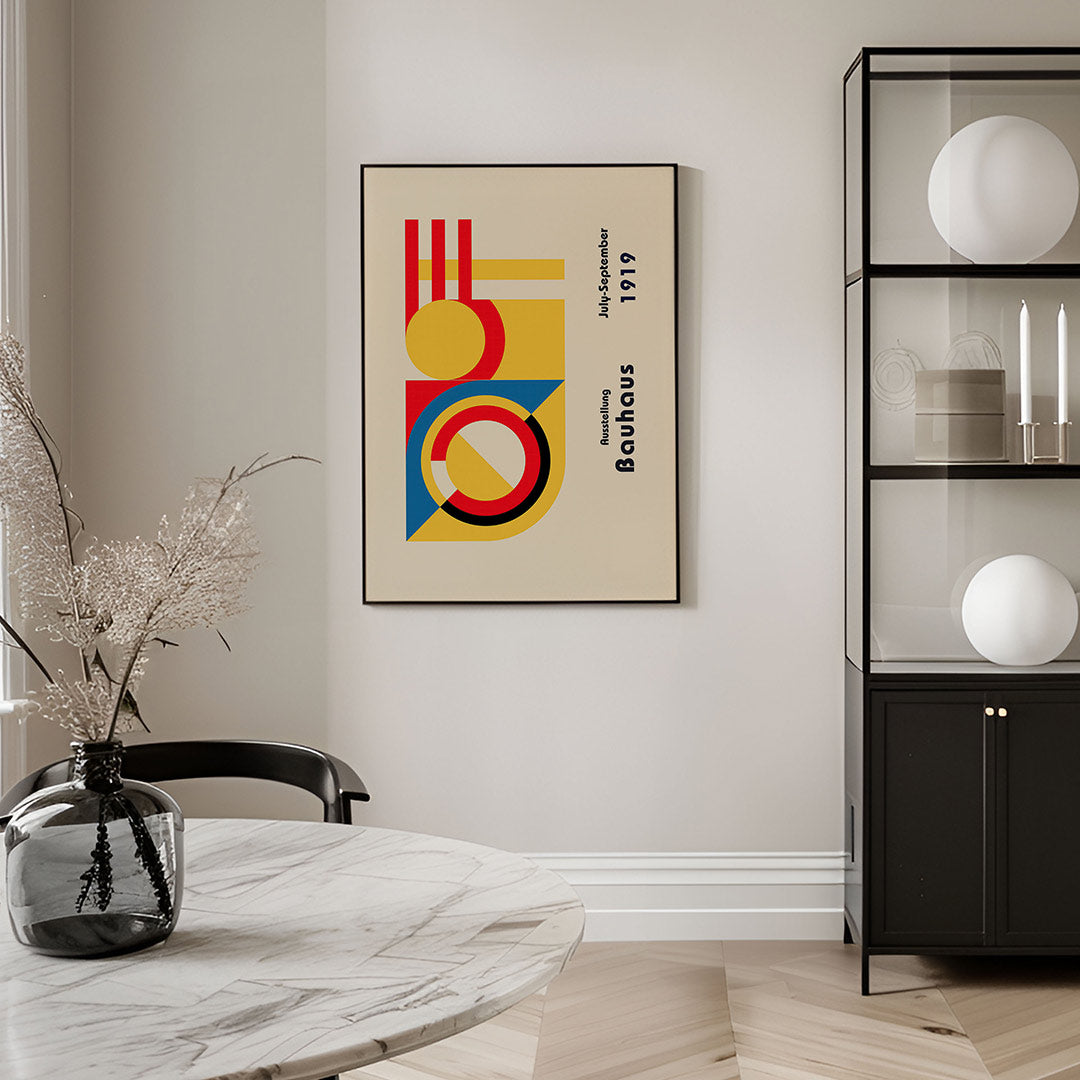 Vorm en kleur – geometrische Bauhaus poster in staand formaat