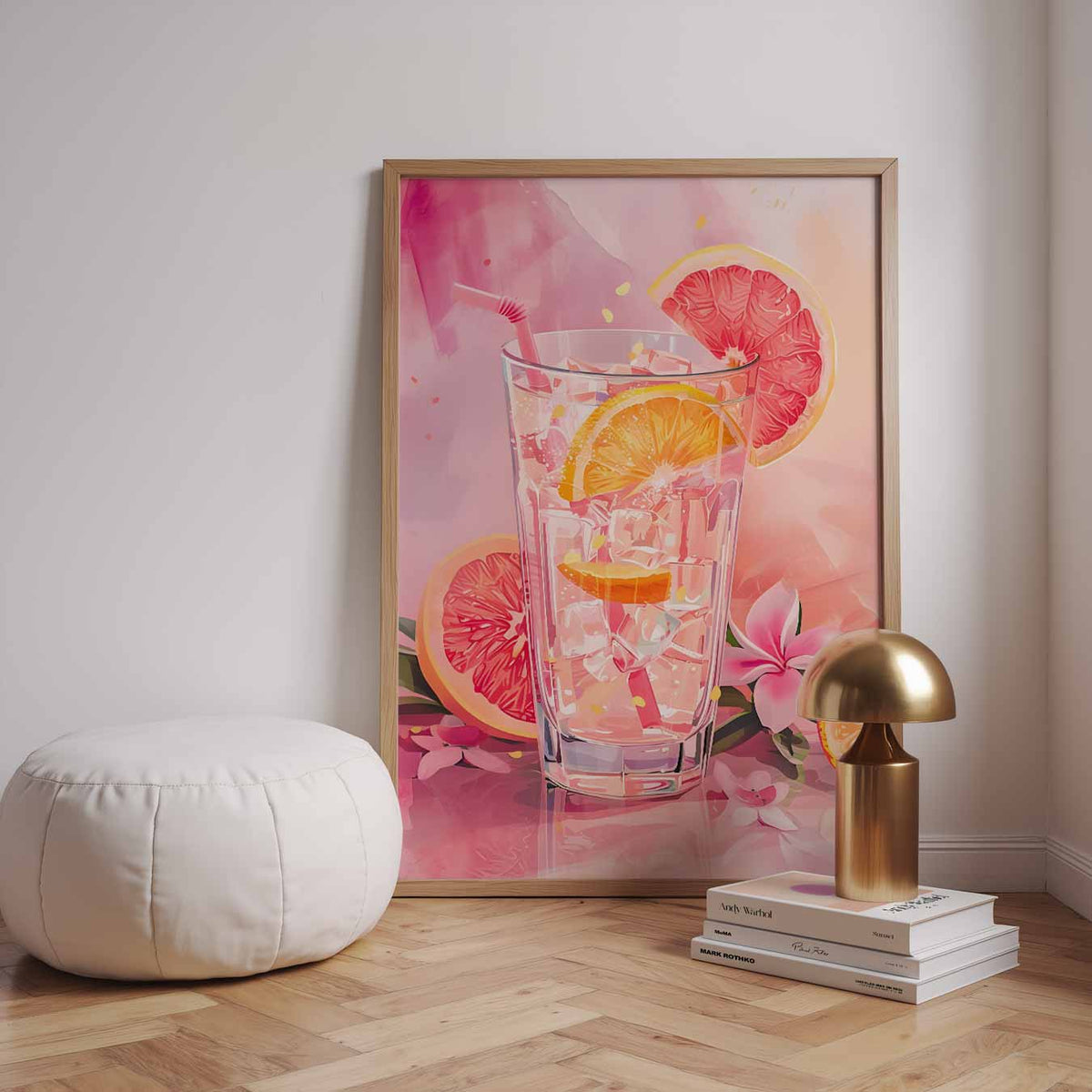 Zomerse Citrus Cocktail – urban poster in staand formaat