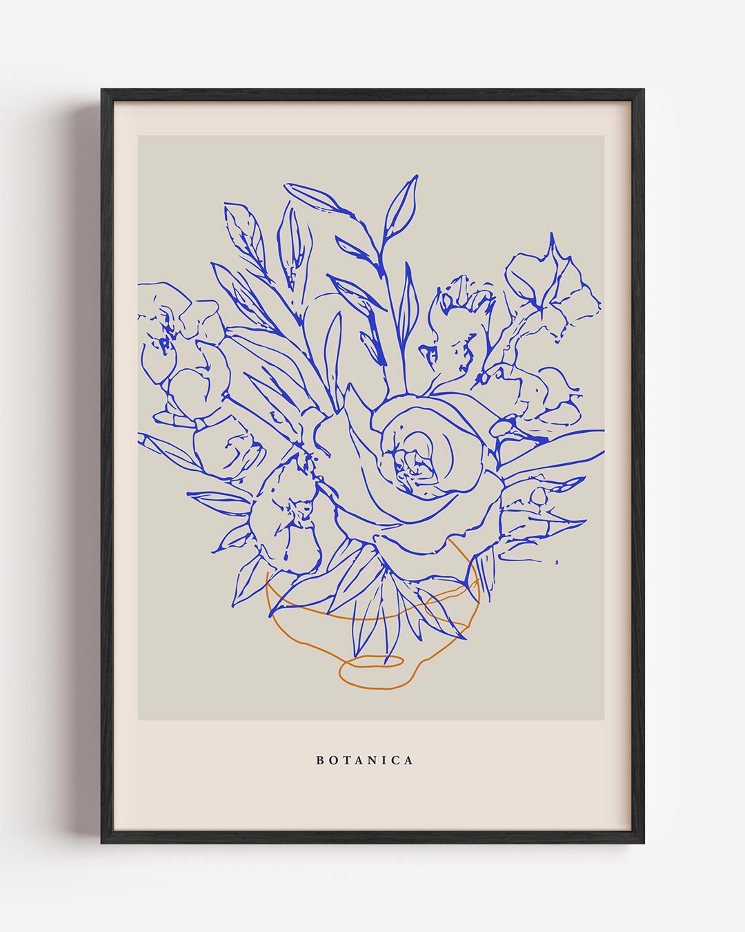Moderne Botanische Line Art – keuken portret poster als wanddecoratie