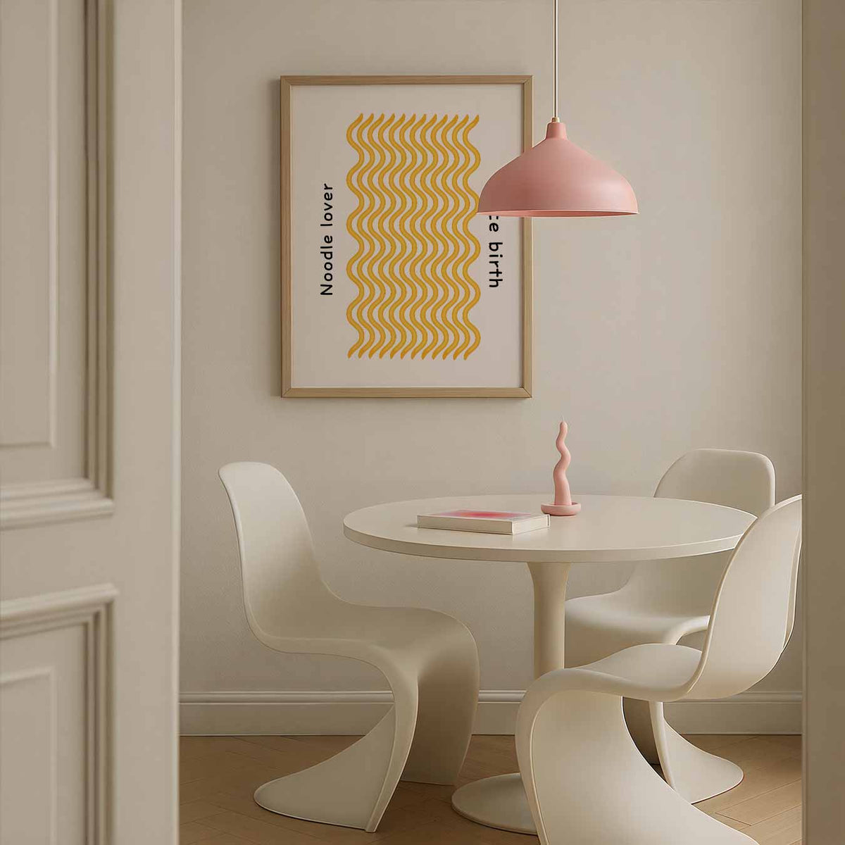 Noodle Lover Since Birth – culinaire wandkunst als portret poster