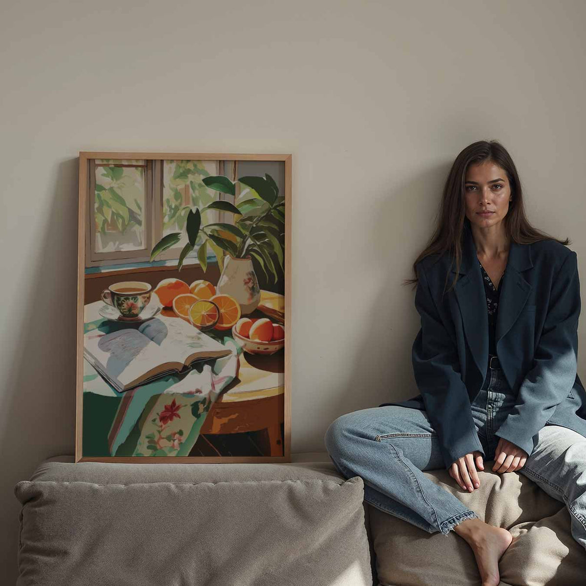 Zonnige Ochtenden – staande keuken wanddecoratie van WallArtistic