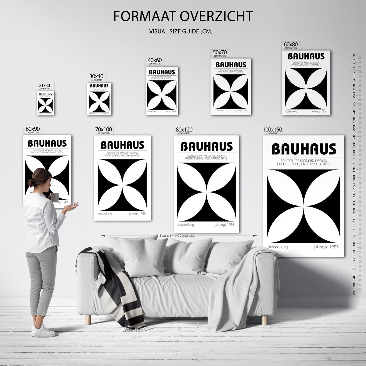 – geometrische poster in Bauhaus-stijl van WallArtistic