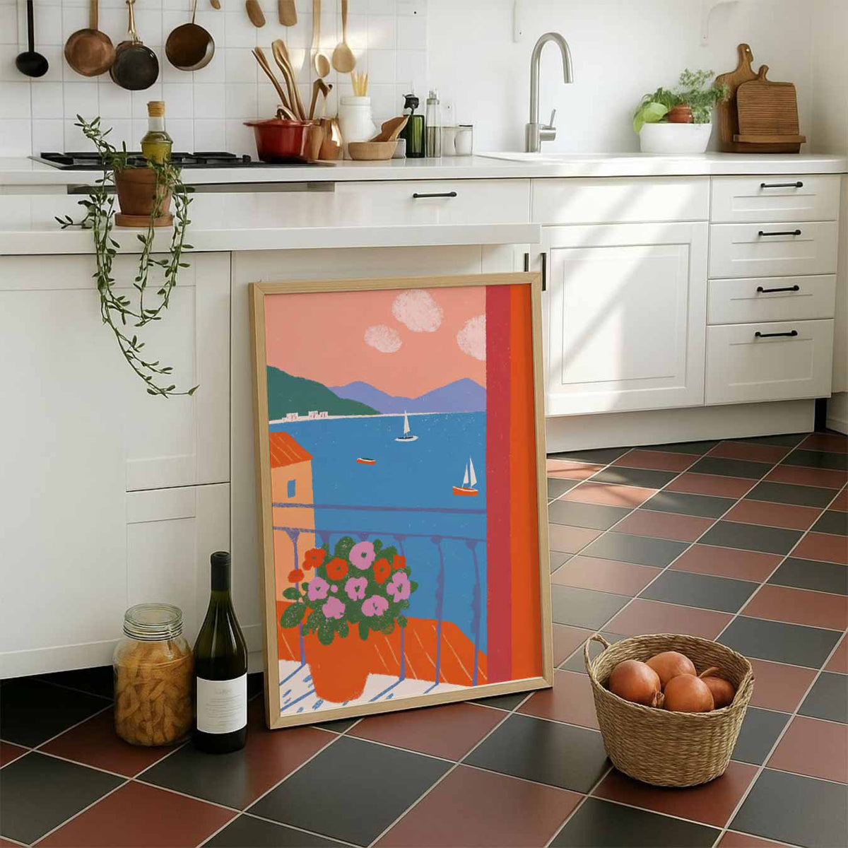 Zomer aan Zee – staande muurposter met zomerse uitstraling