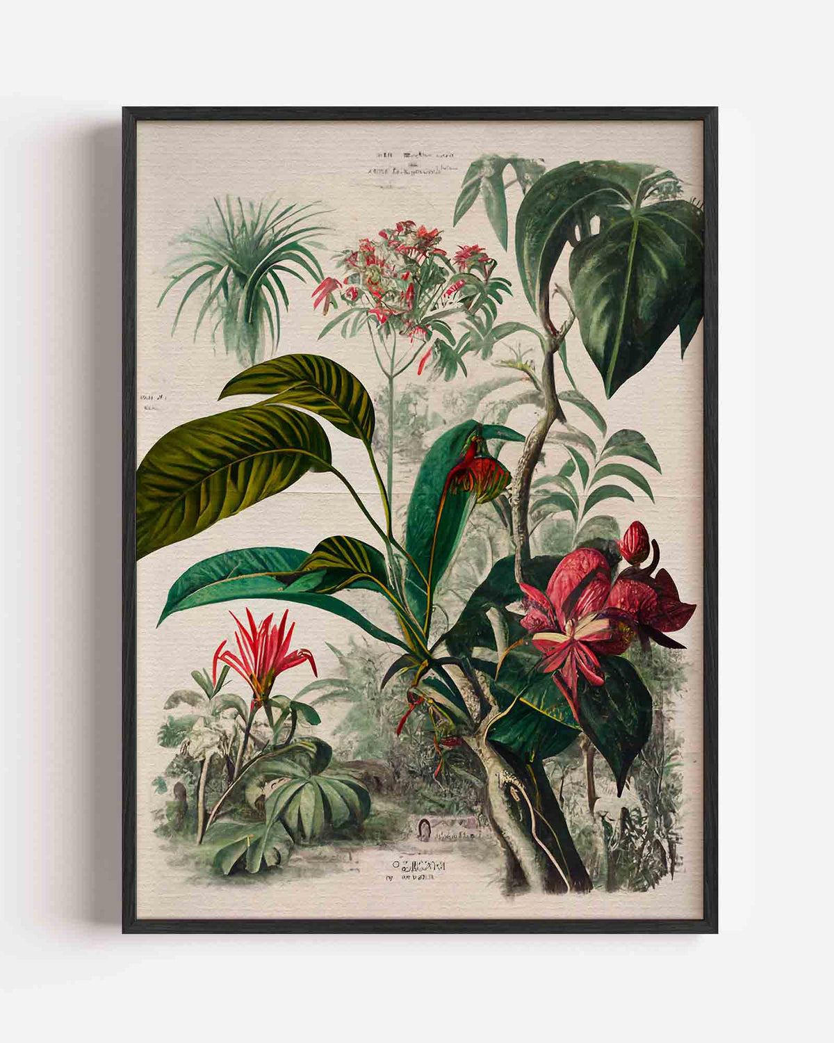 Botanische bloemen – jungle portret poster als wanddecoratie