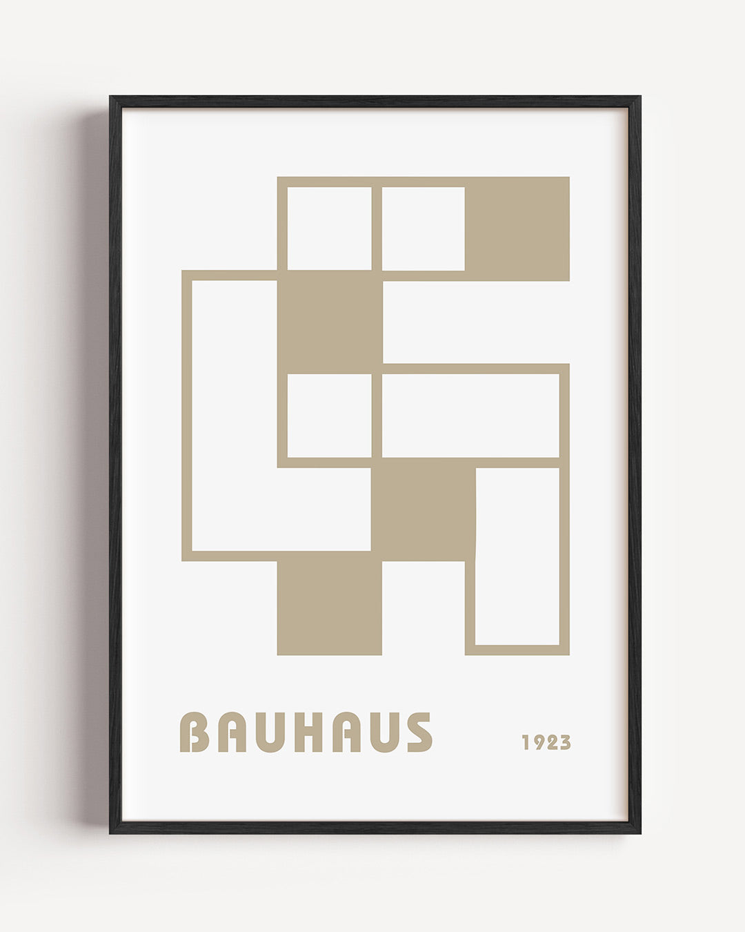 Vormen en vlakken – staande Bauhaus poster als wanddecoratie