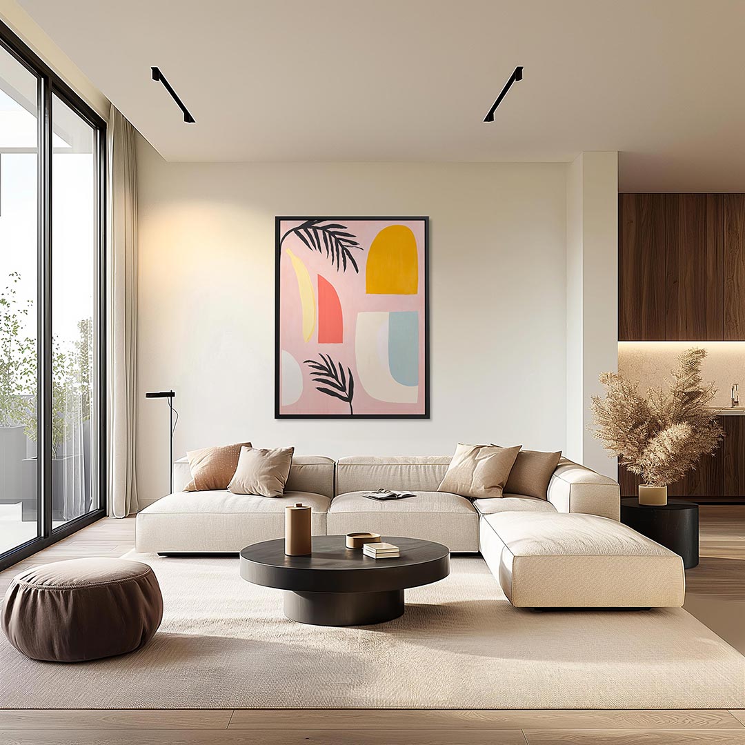 Vormen en kleuren – staand wanddecoratie kunstwerk