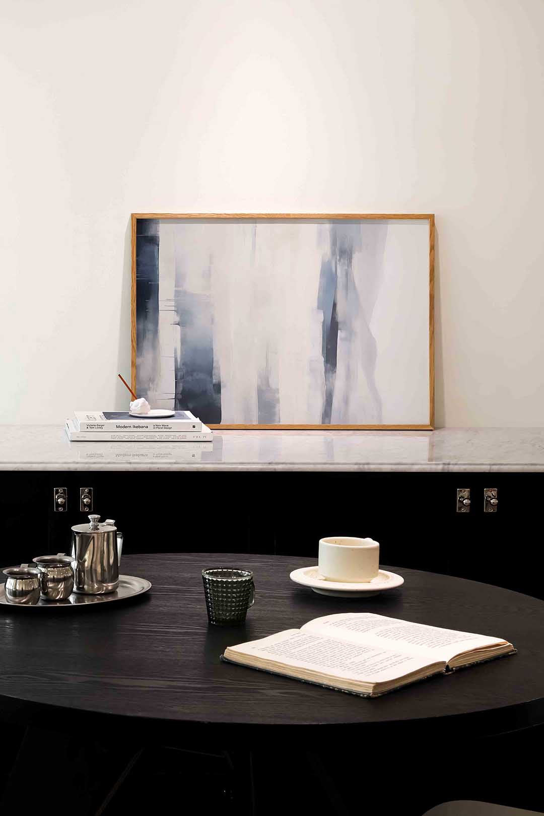 Abstracte verticale vormen – abstracte poster in liggend formaat