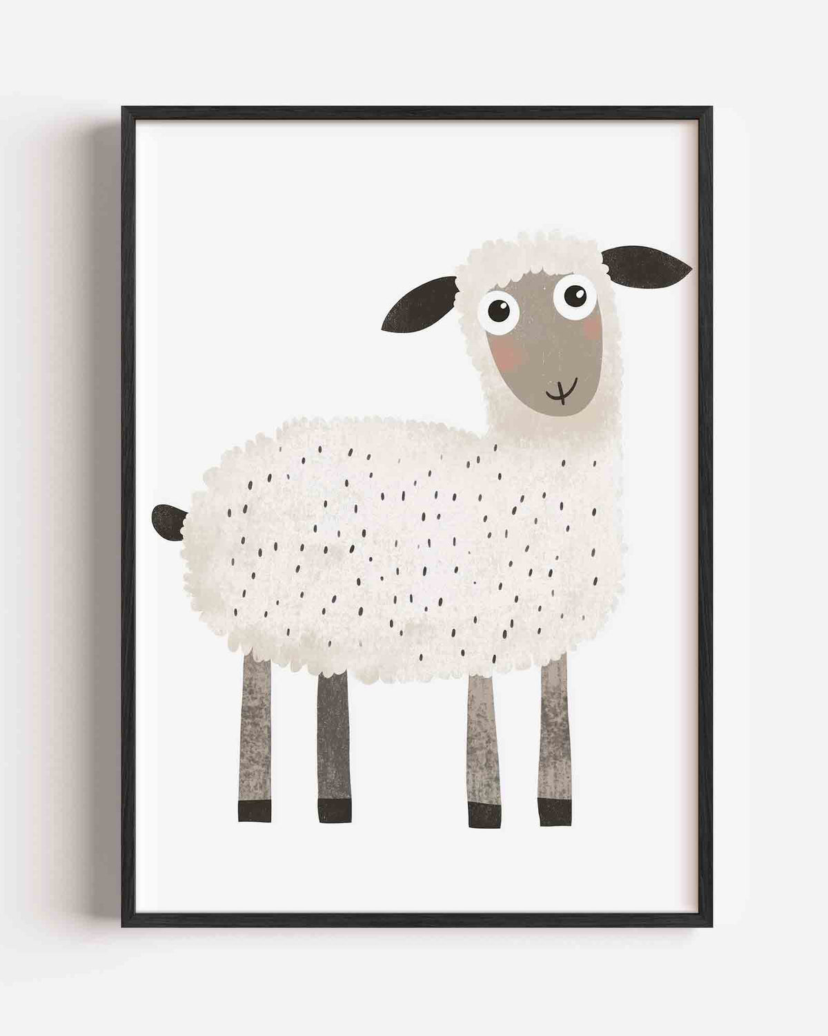 Schattig schaap – kids portret poster als wanddecoratie