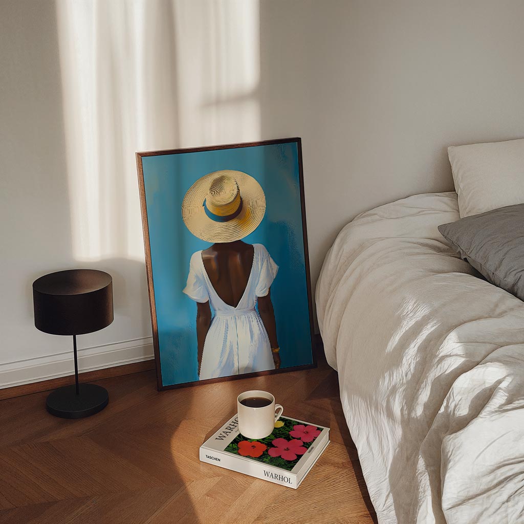 Zomerse Elegantie – staande Popart wanddecoratie van WallArtistic