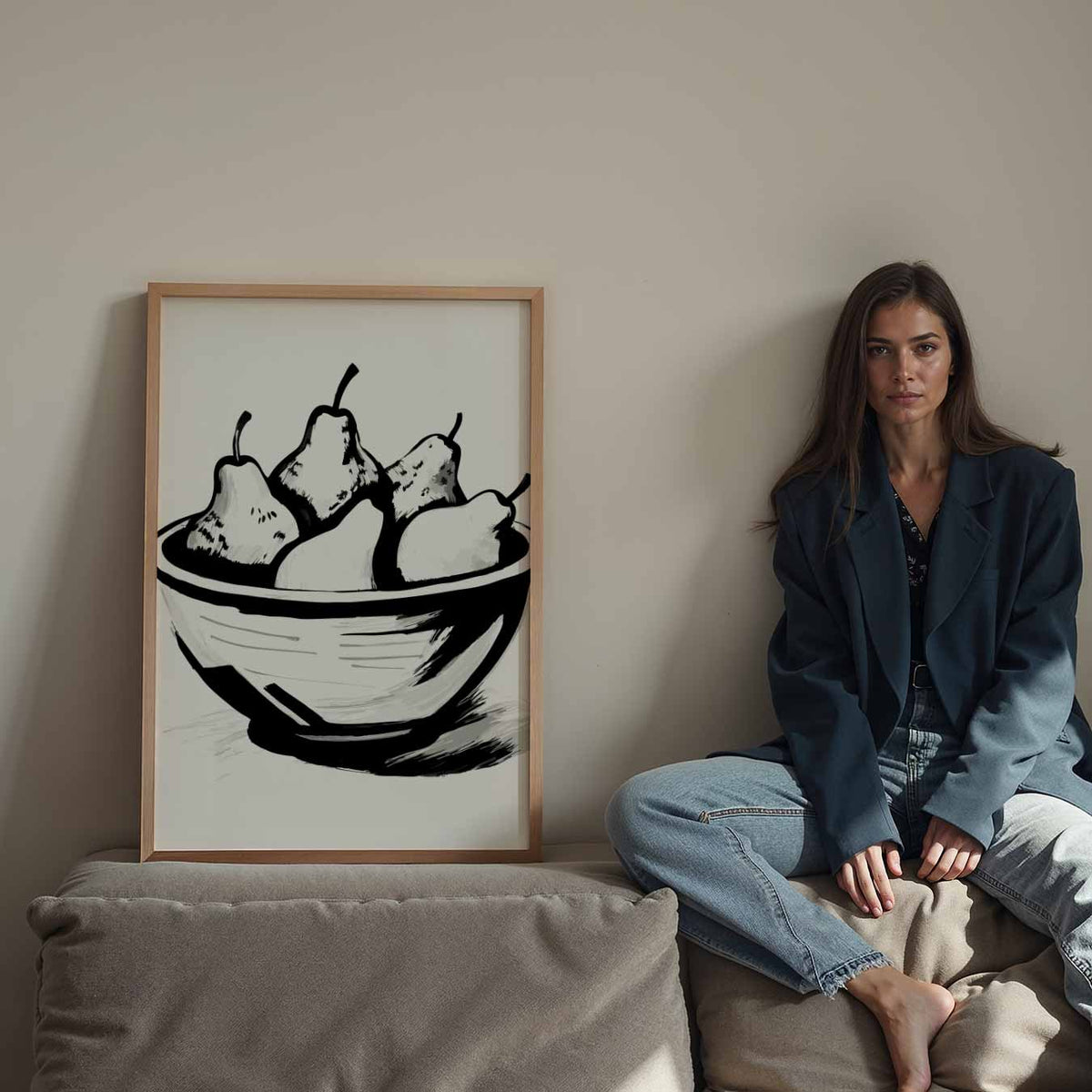 Stijlvolle Perenschalen – staande keuken wanddecoratie van WallArtistic
