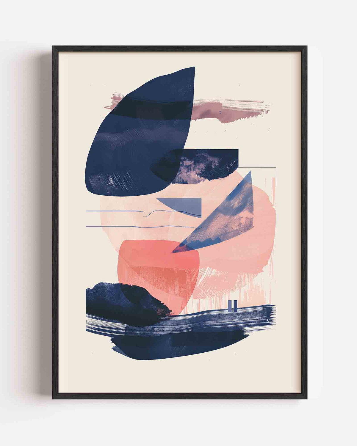 Abstracte vormen – hedendaagse illustratie portret poster als wanddecoratie