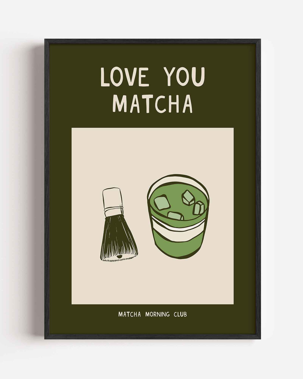 Matcha en klopper – Aziatische portret poster als wanddecoratie