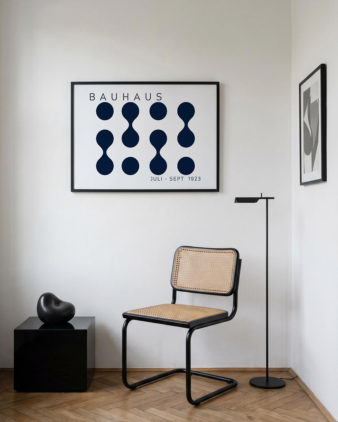 Vorm en balans – geometrische Bauhaus poster in liggend formaat