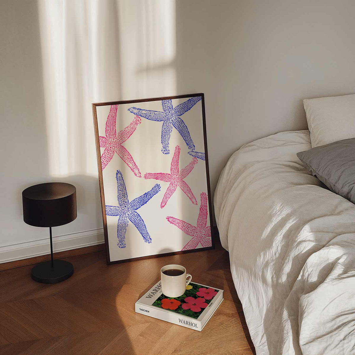 Vrolijke Zeesterren – staande dieren wanddecoratie van WallArtistic