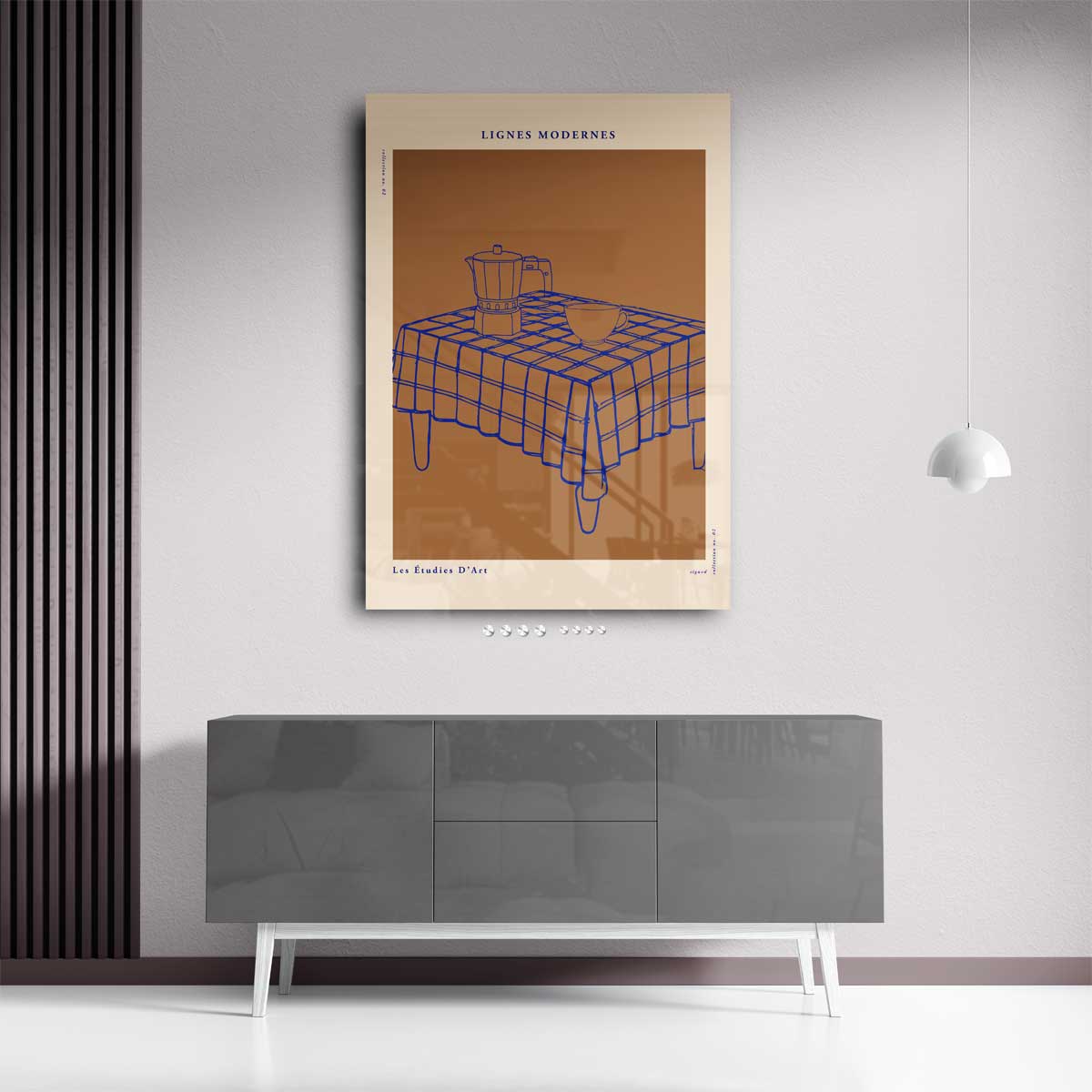 Moderne Lijnen Stilleven – staand kunstwerk voor modern interieur