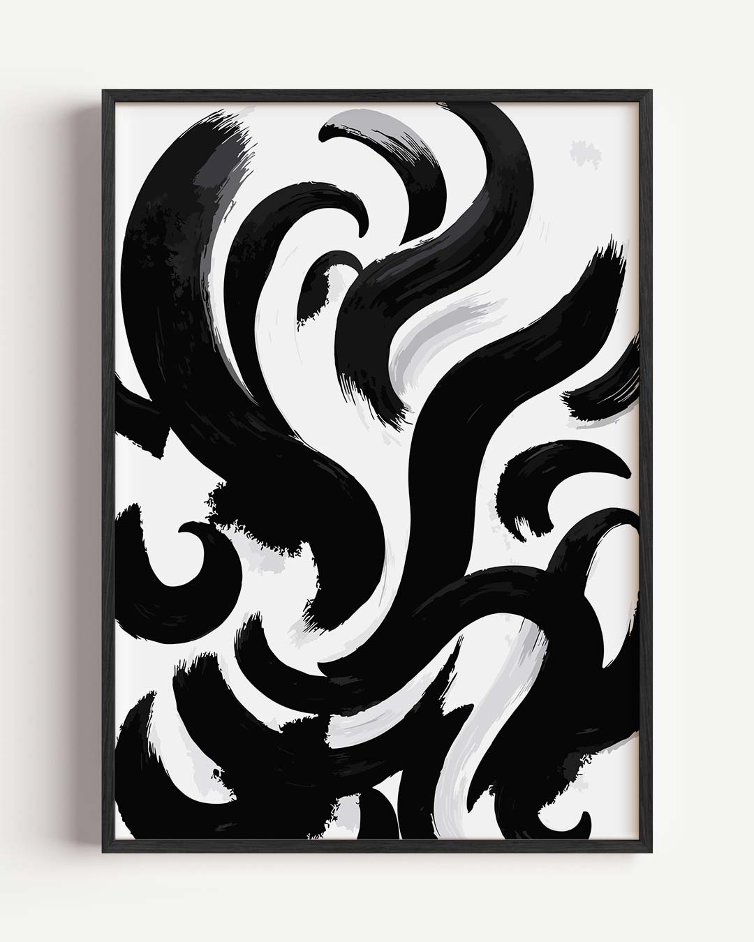 Vloeiende Stroom – kleurrijke abstracte portret poster als wanddecoratie