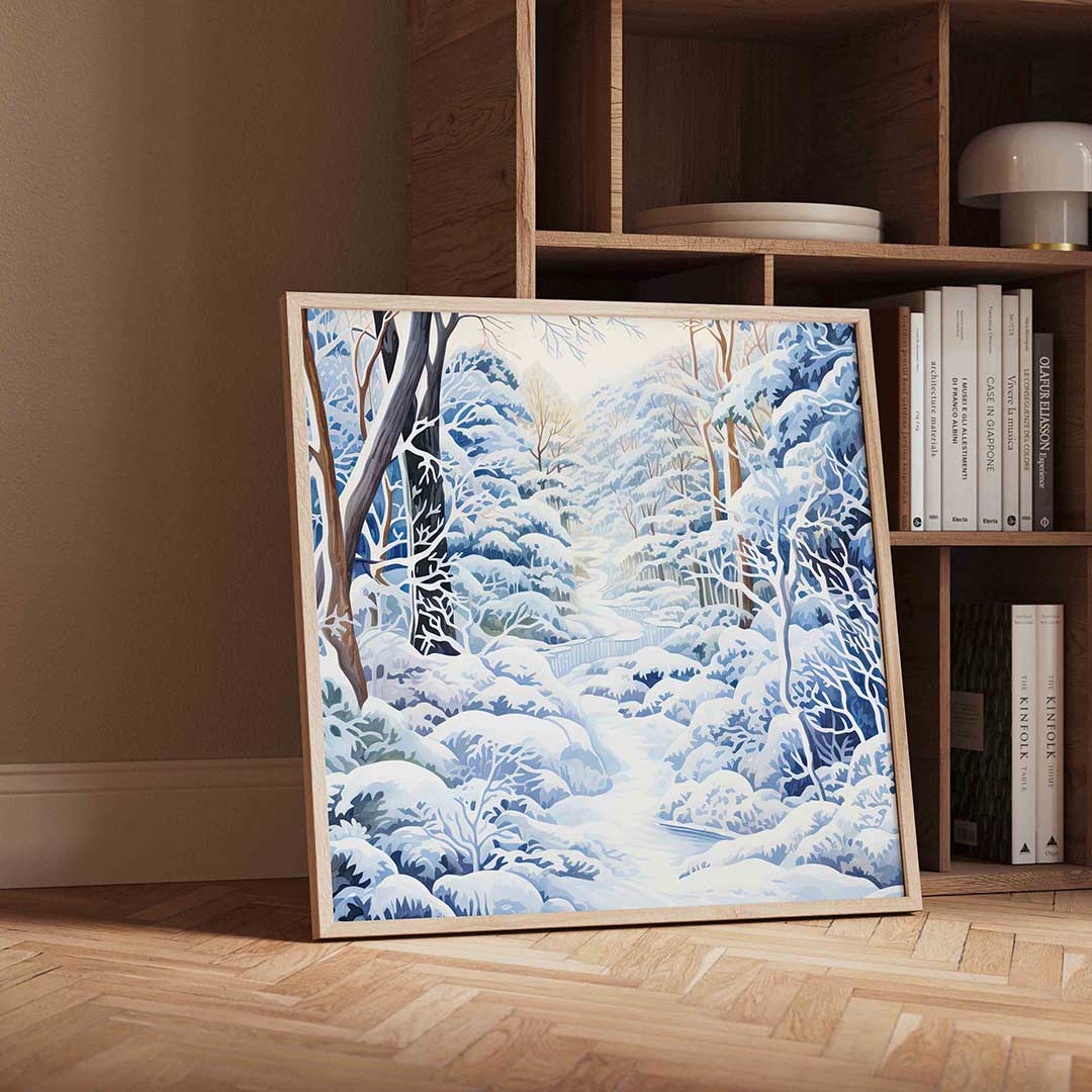 Abstracte – vierkante kerst wanddecoratie van WallArtistic